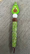 Avocado rhinestone pen