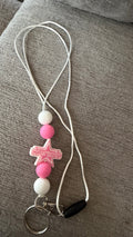 Pink Dallas lanyard