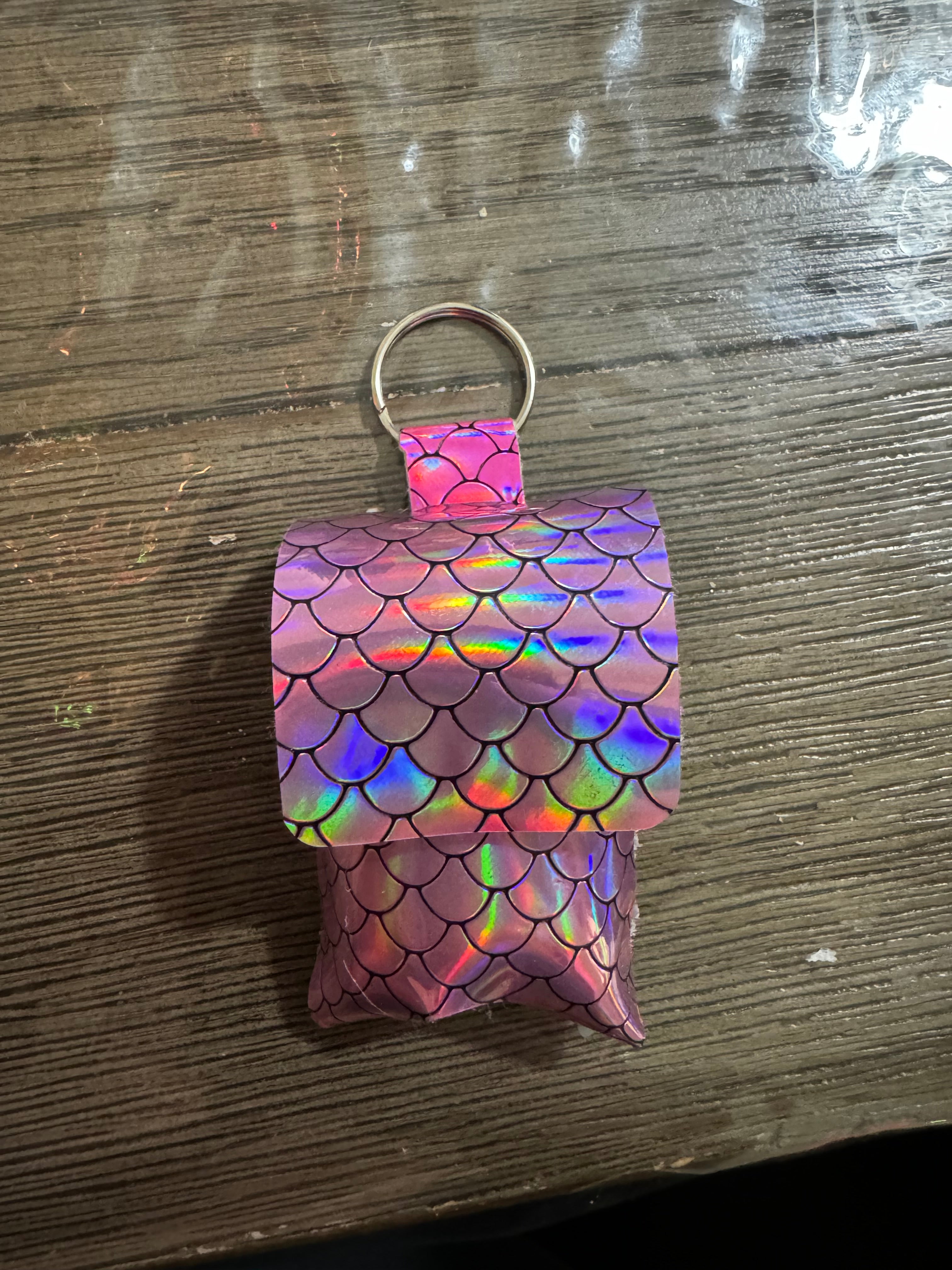 Light pink mermaid hand sanitizer holder