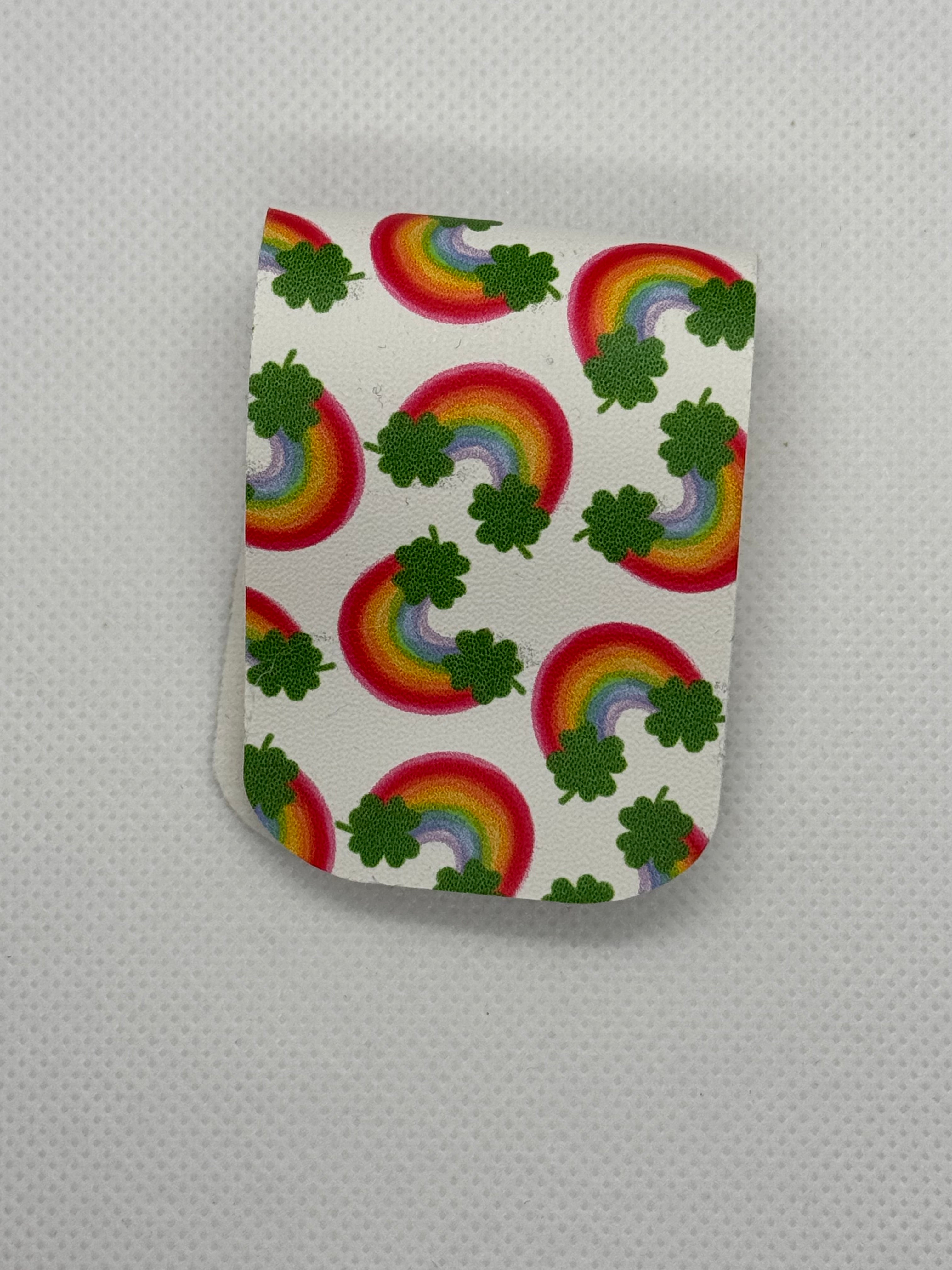 Rainbow clover bookmark