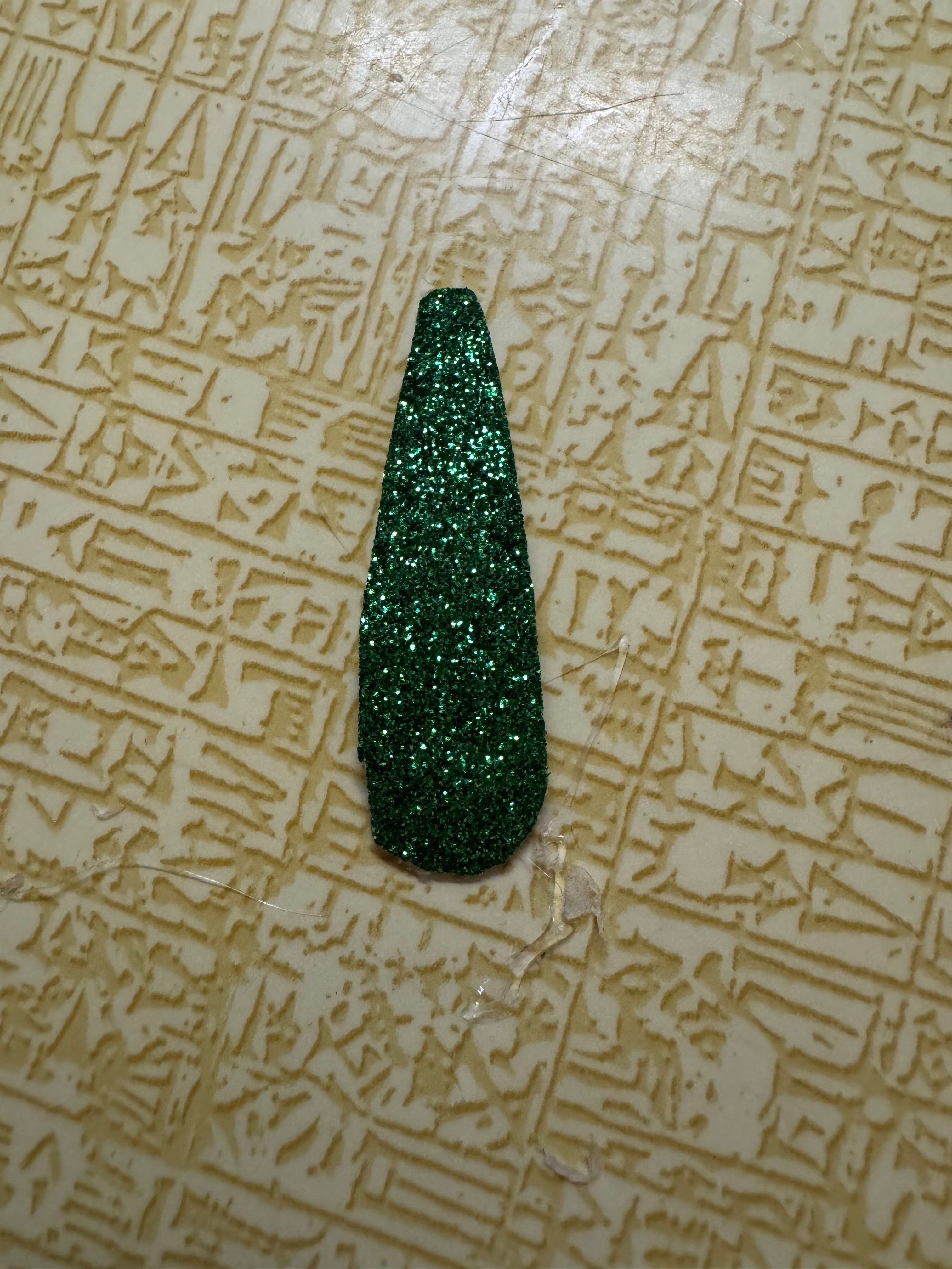 Green glitter snap clip