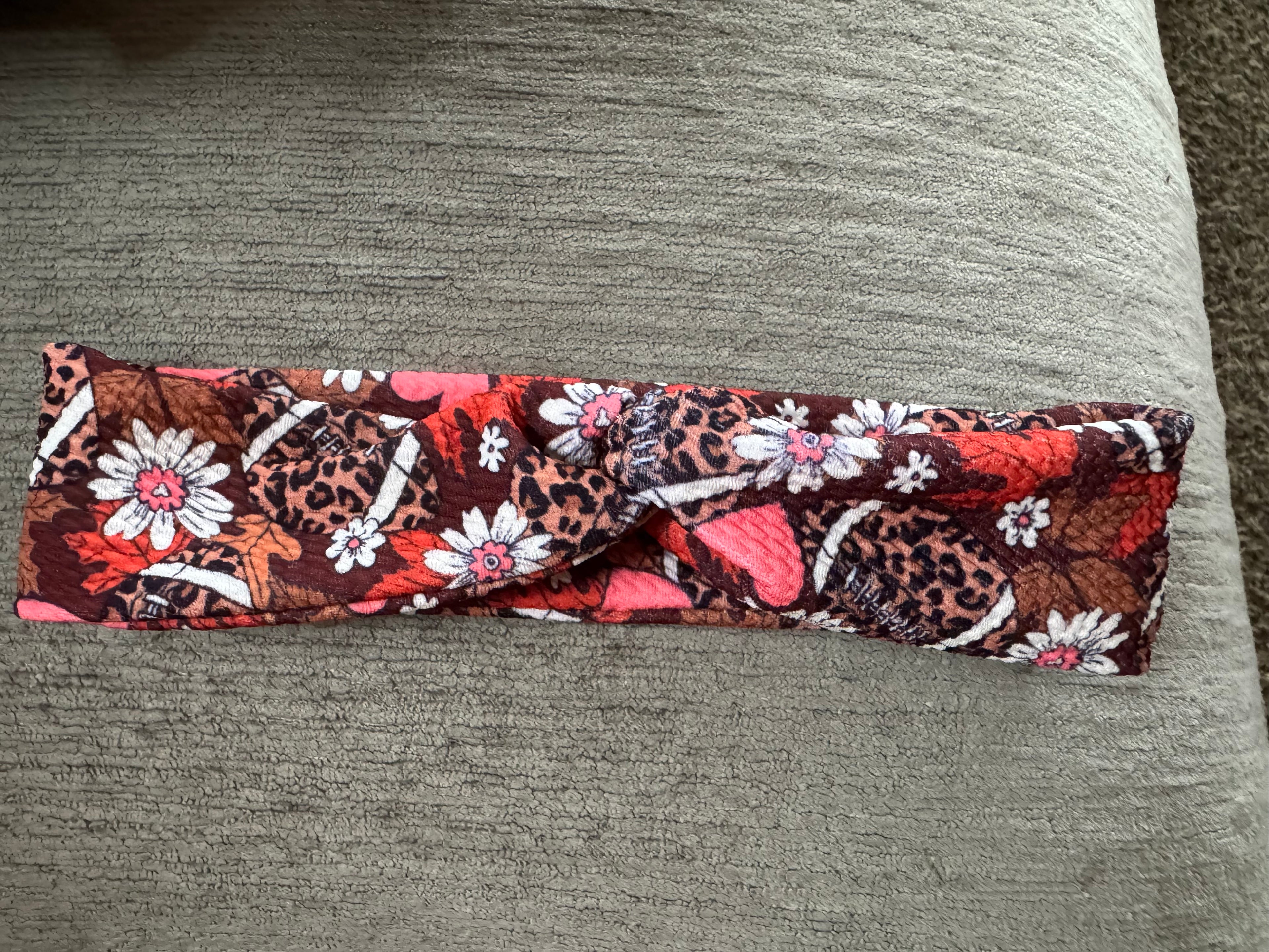 Cheetah football twisted headband adult/teen