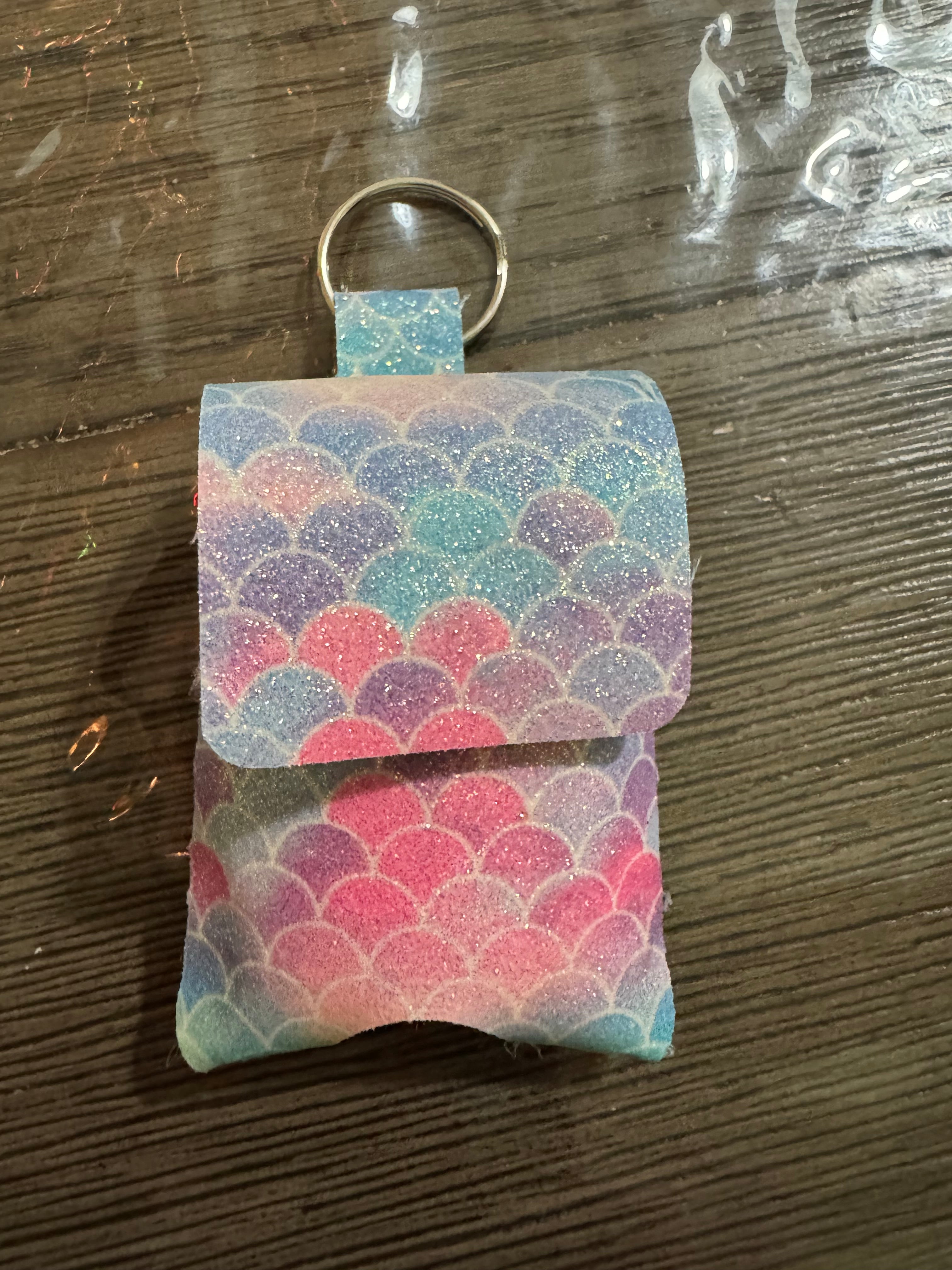 Pastel mermaid hand sanitizer holder