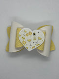Champagne straw topper bow