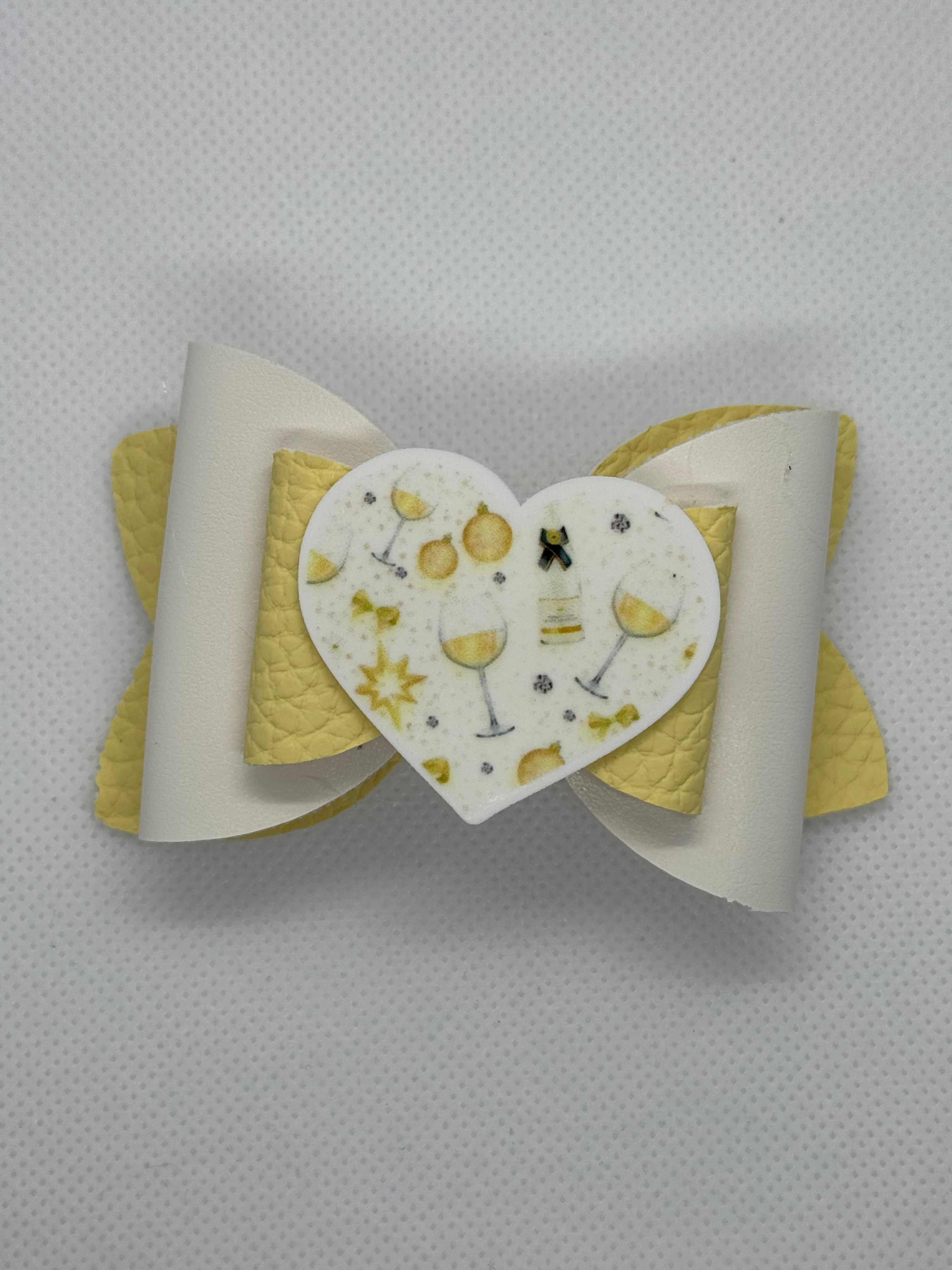 Champagne straw topper bow