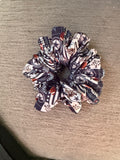 Football blue star scrunchie