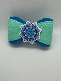 Snowflake straw topper bow
