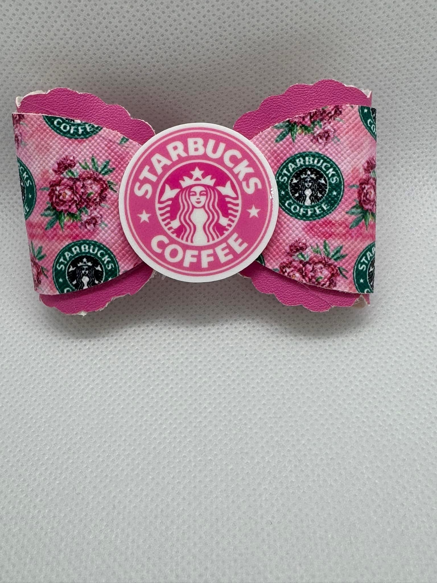 Floral straw topper bow