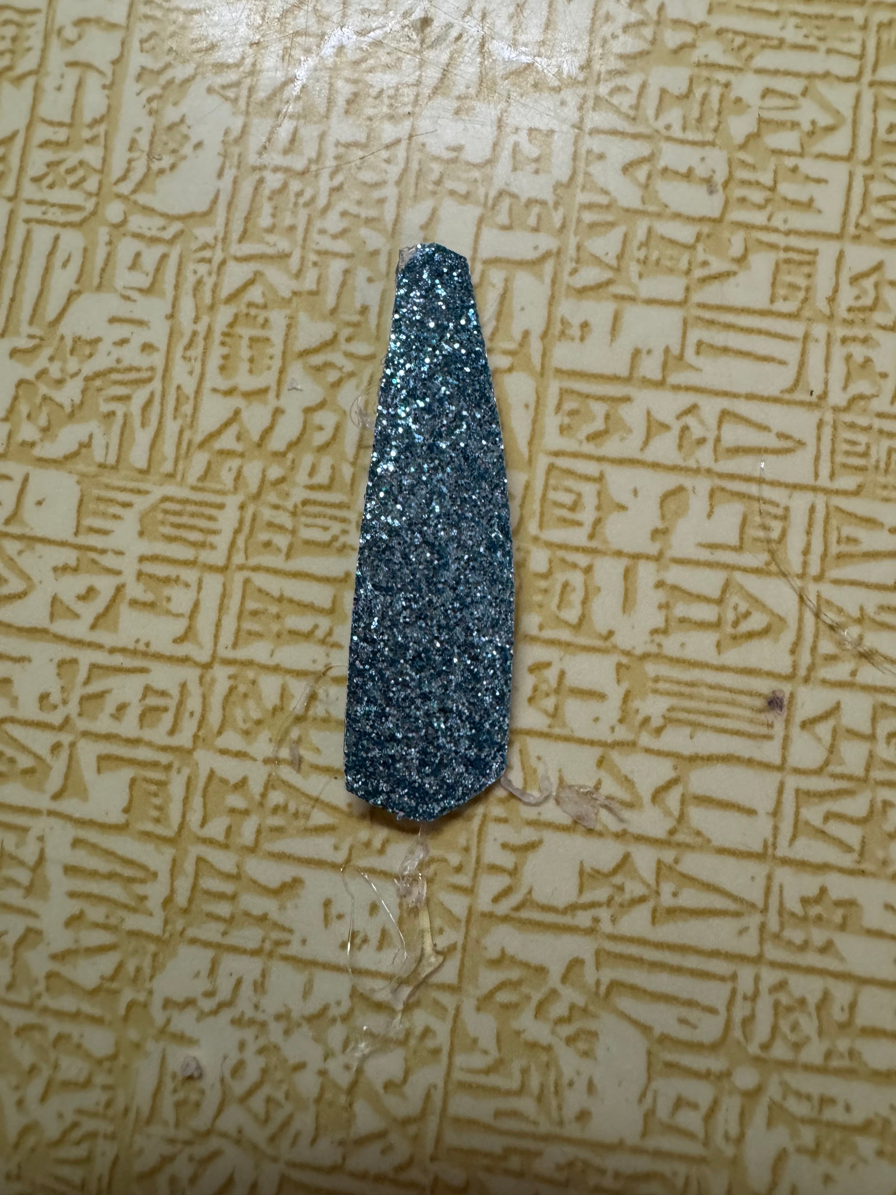 Baby blue glitter snap clip