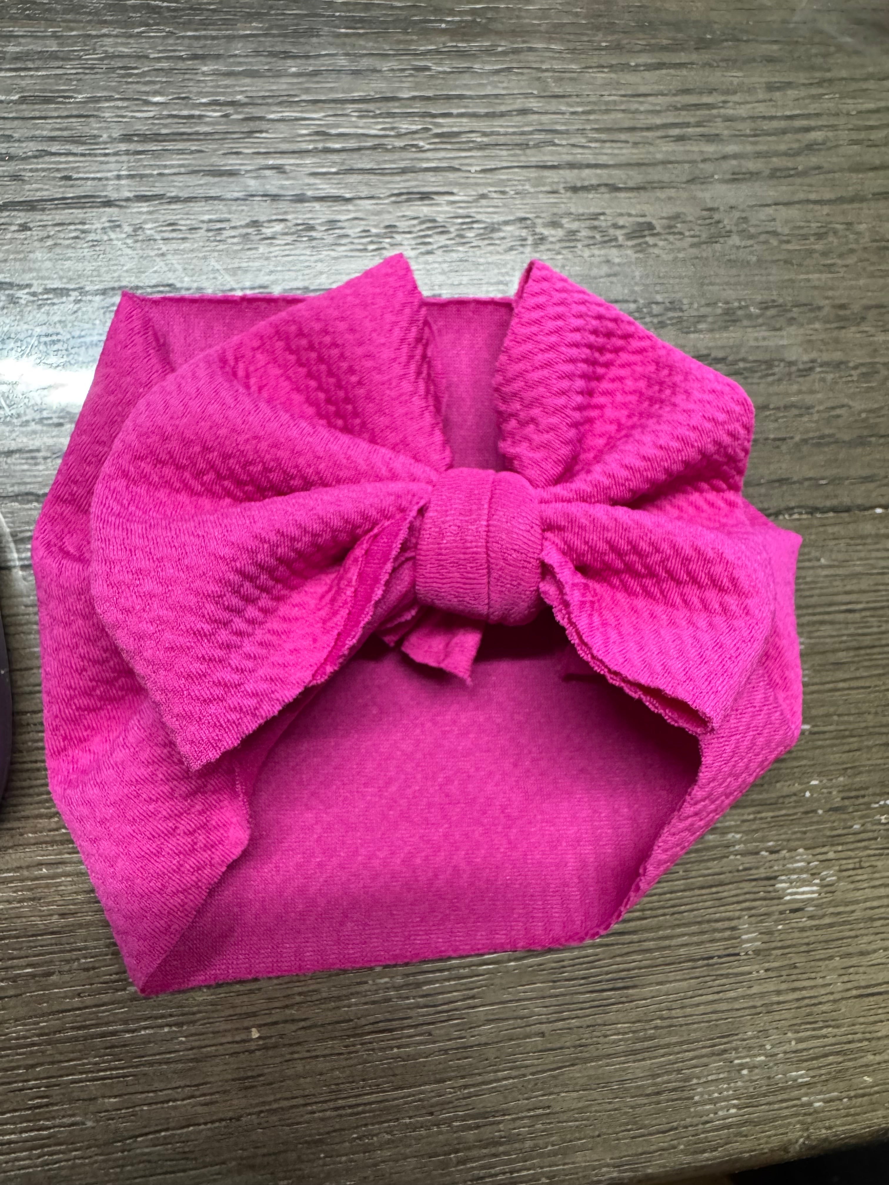 Magenta head wrap newborn