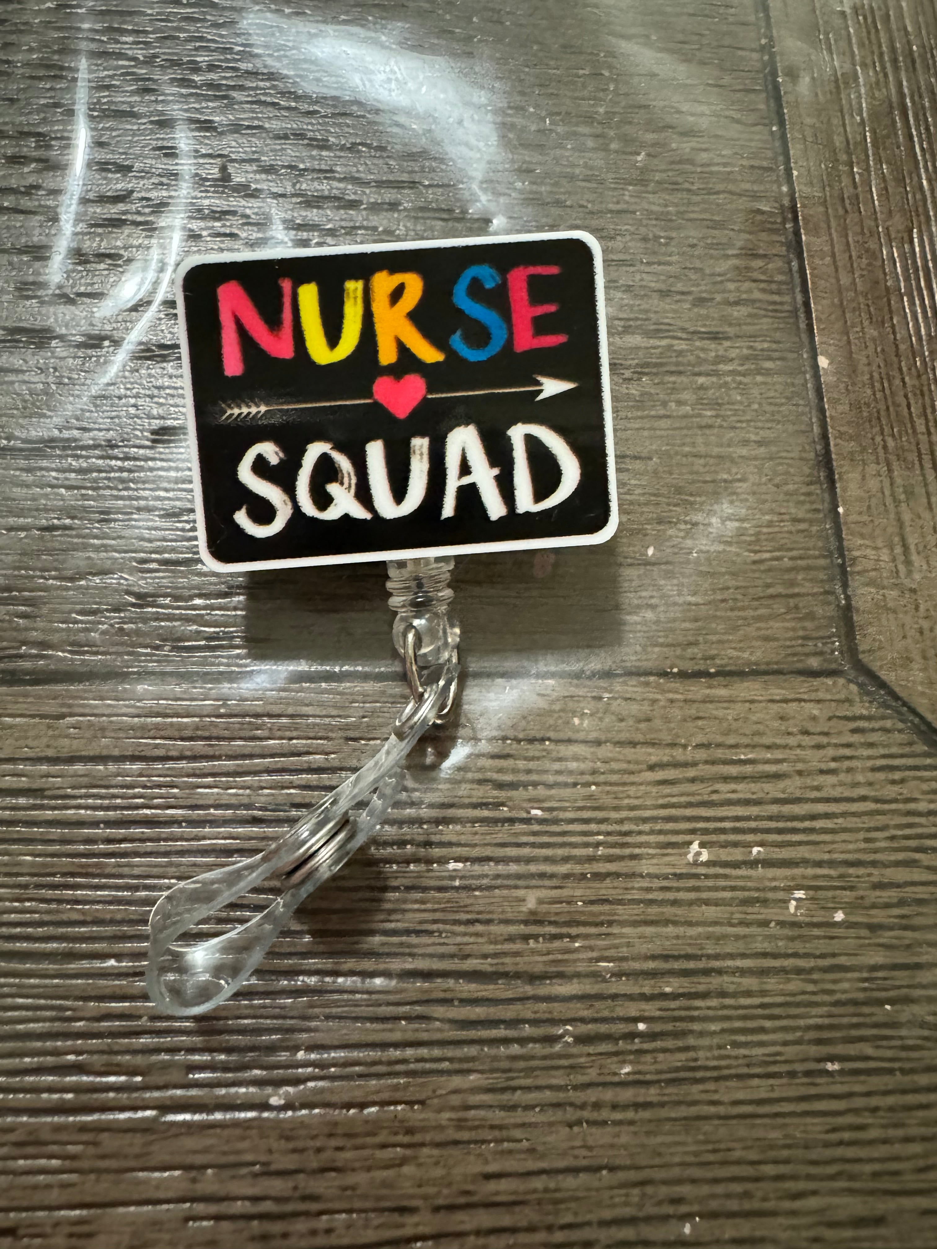 Nurse squad badge reel