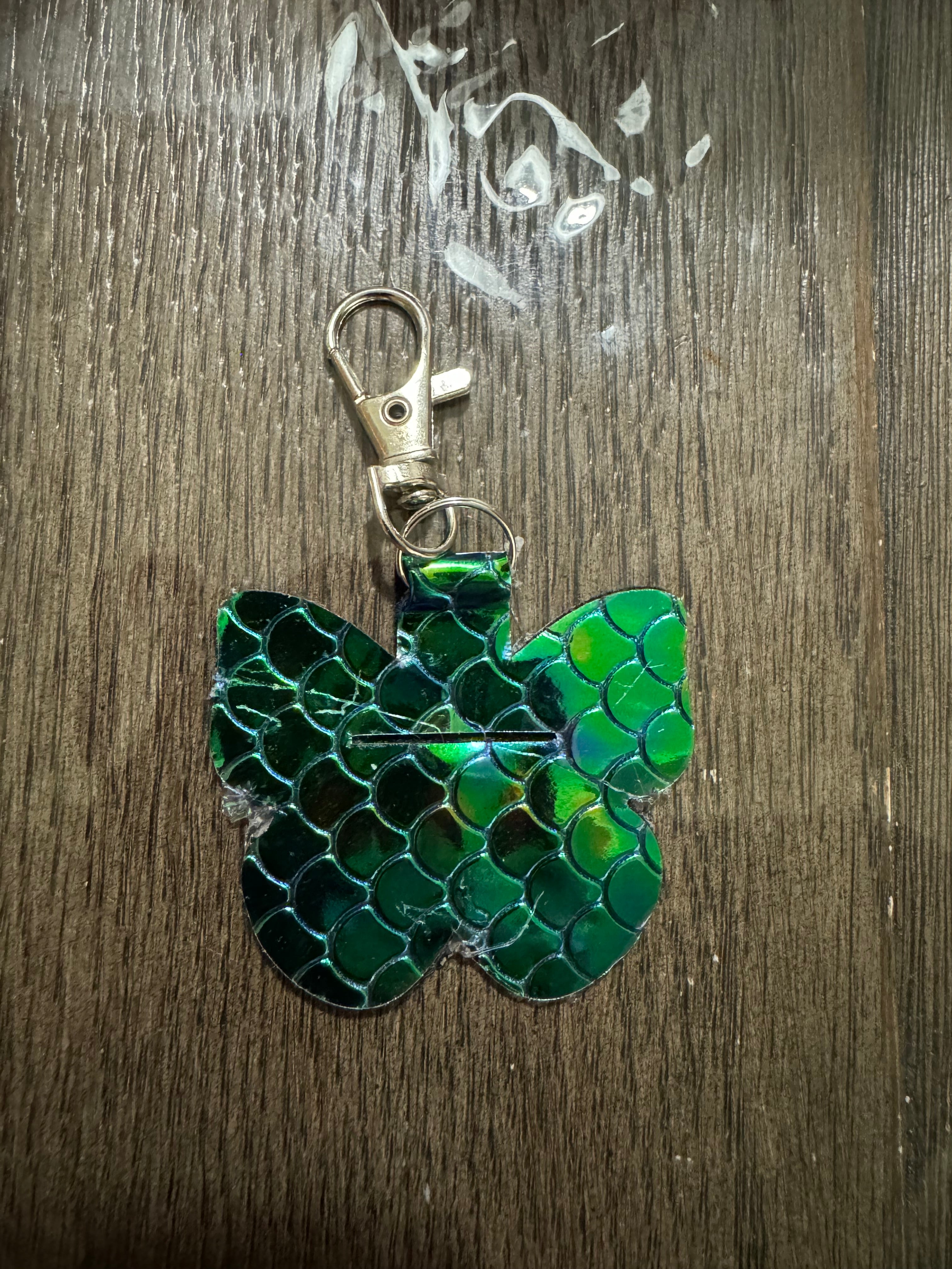 Green mermaid butterfly Aldi keychain