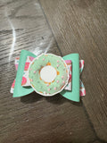 Donut straw topper bow