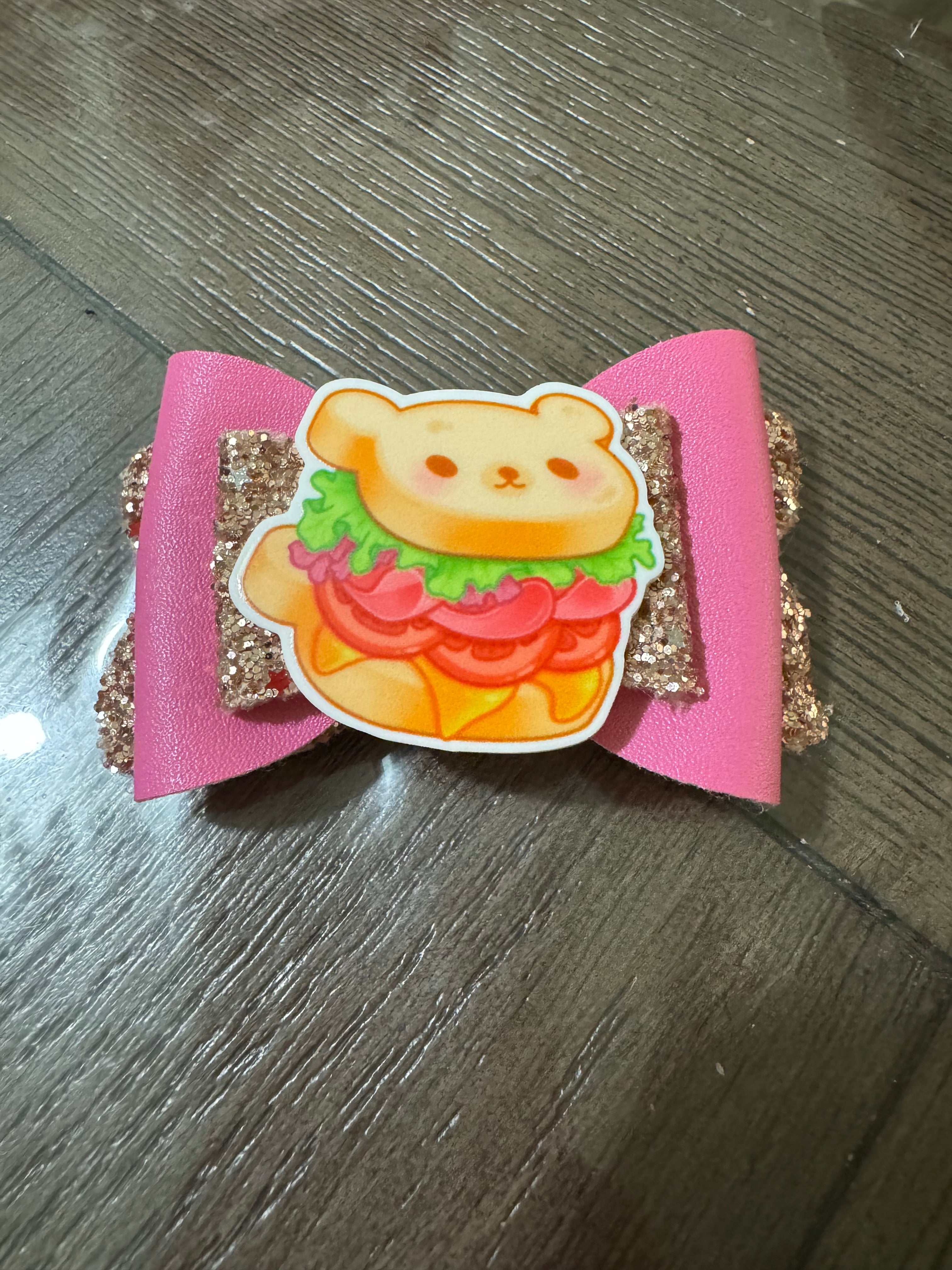 Sandwich straw topper bow