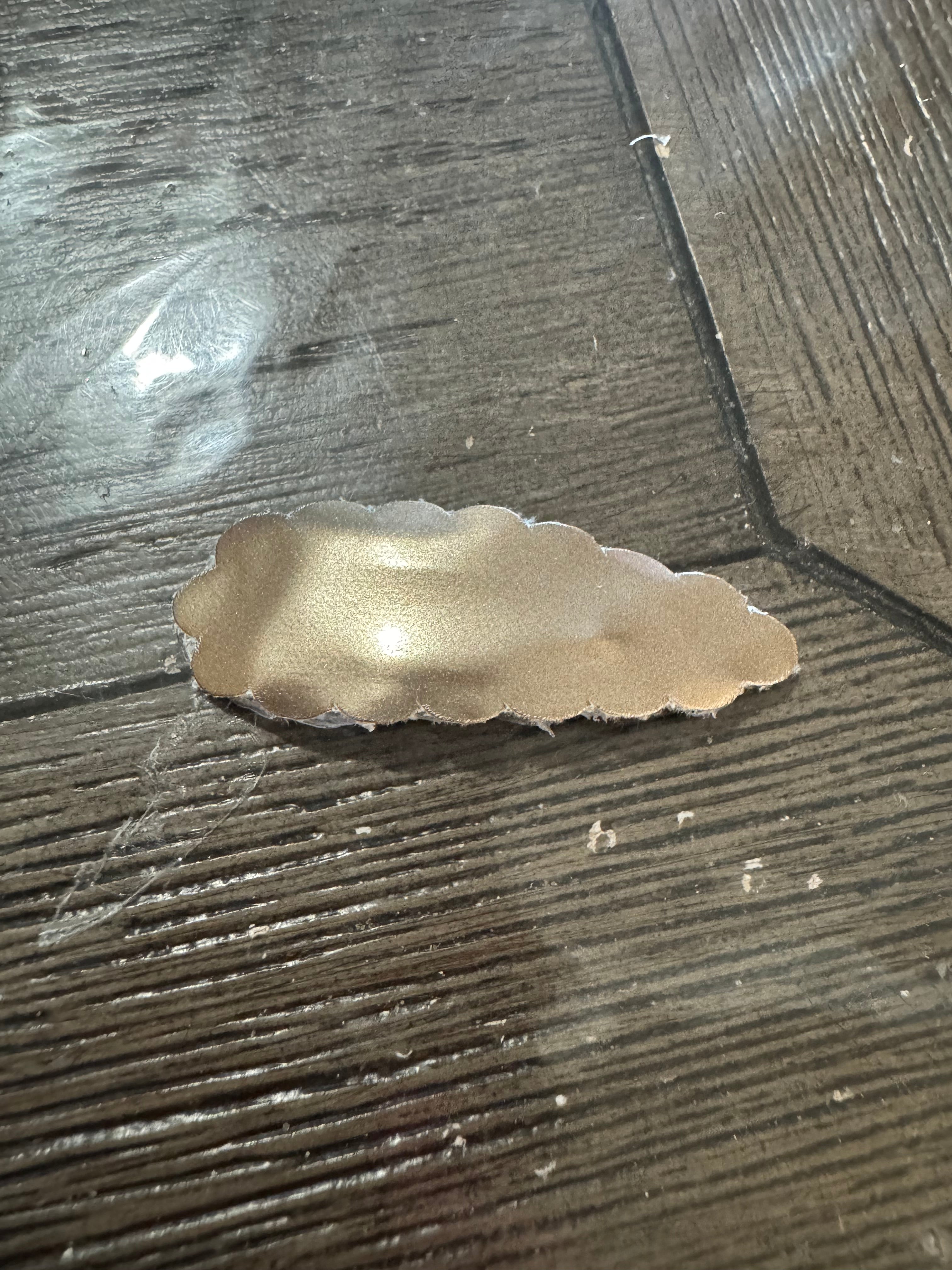 Gold scalloped snap clip