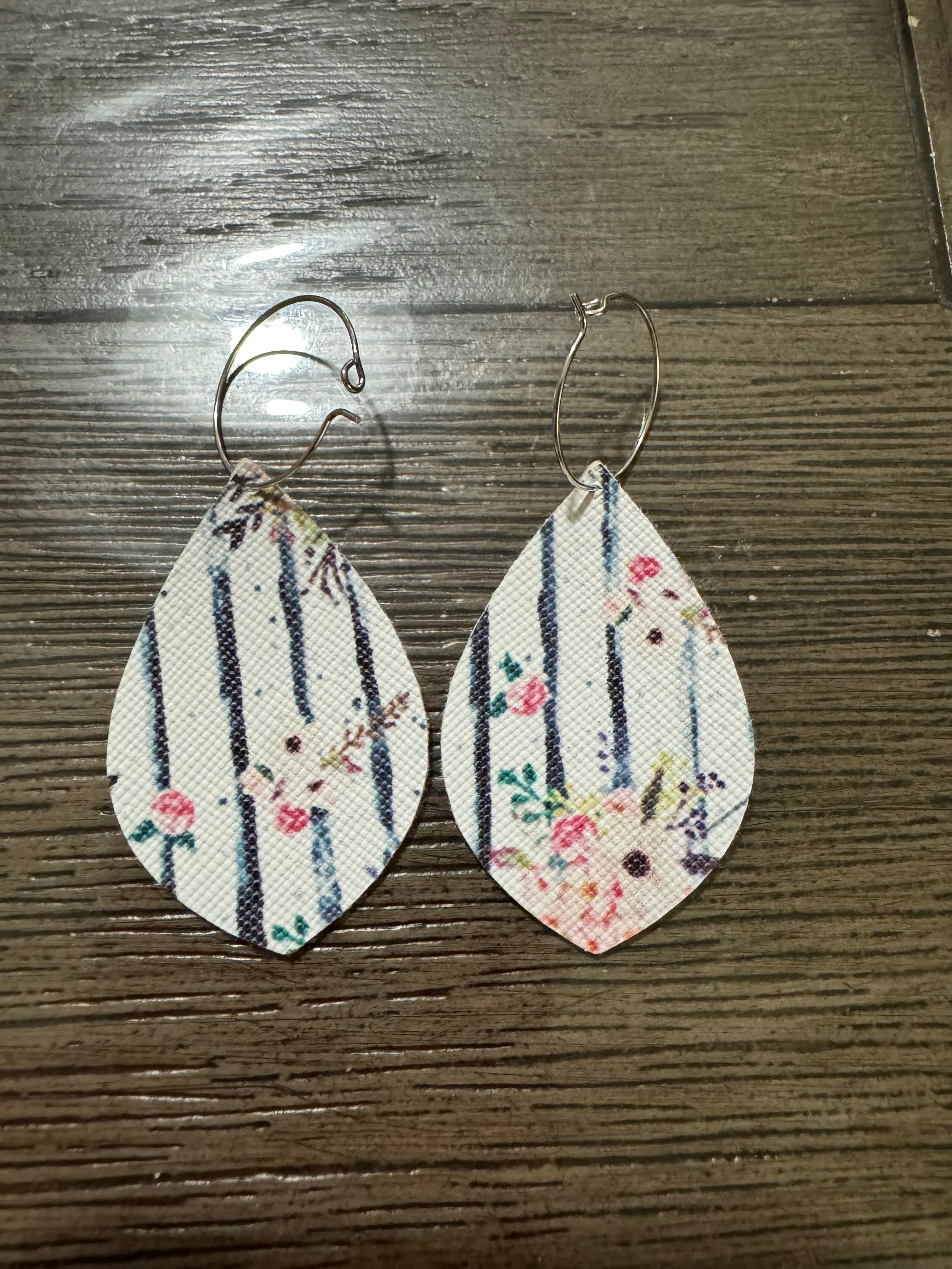 Floral stripe hoops