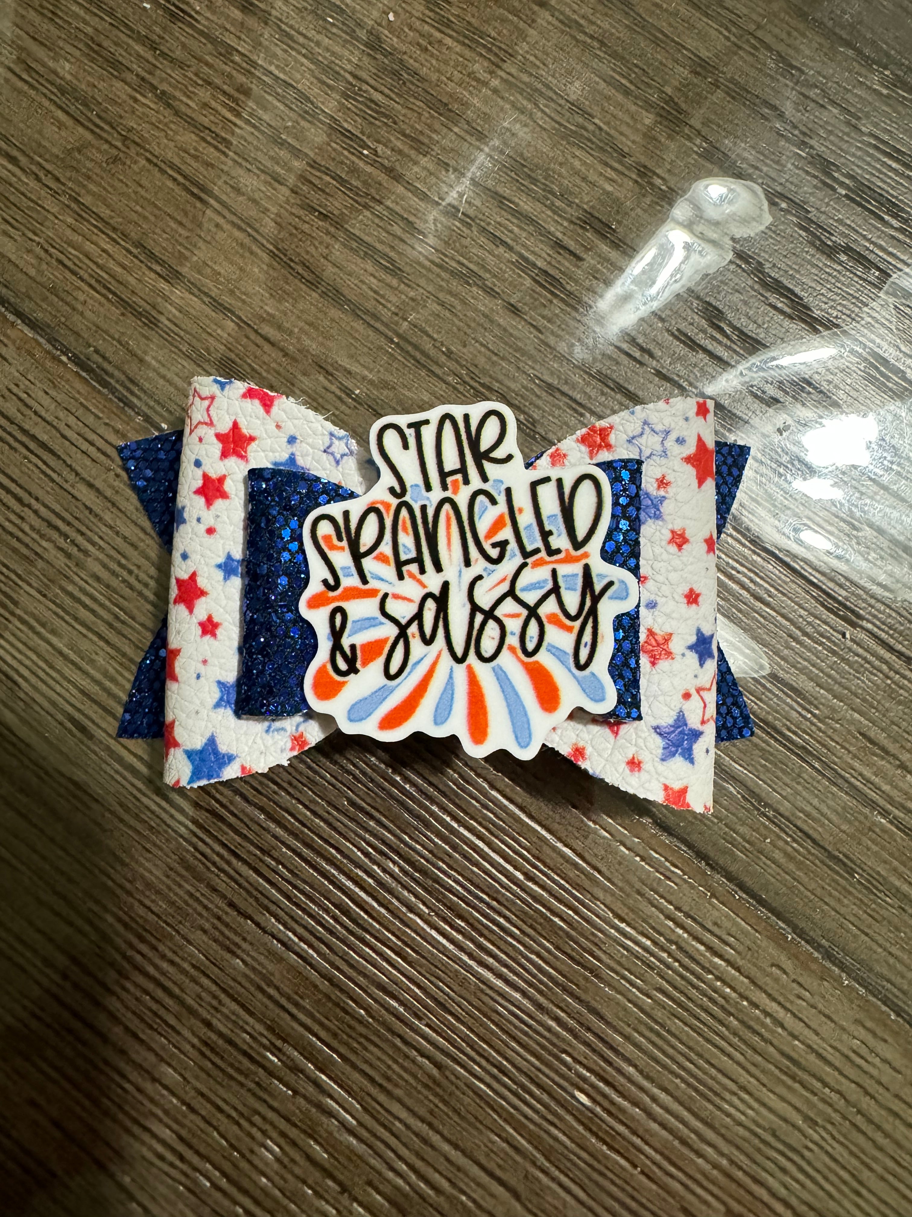 Star spangled and sassy straw topper