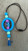 Blue dog car charm