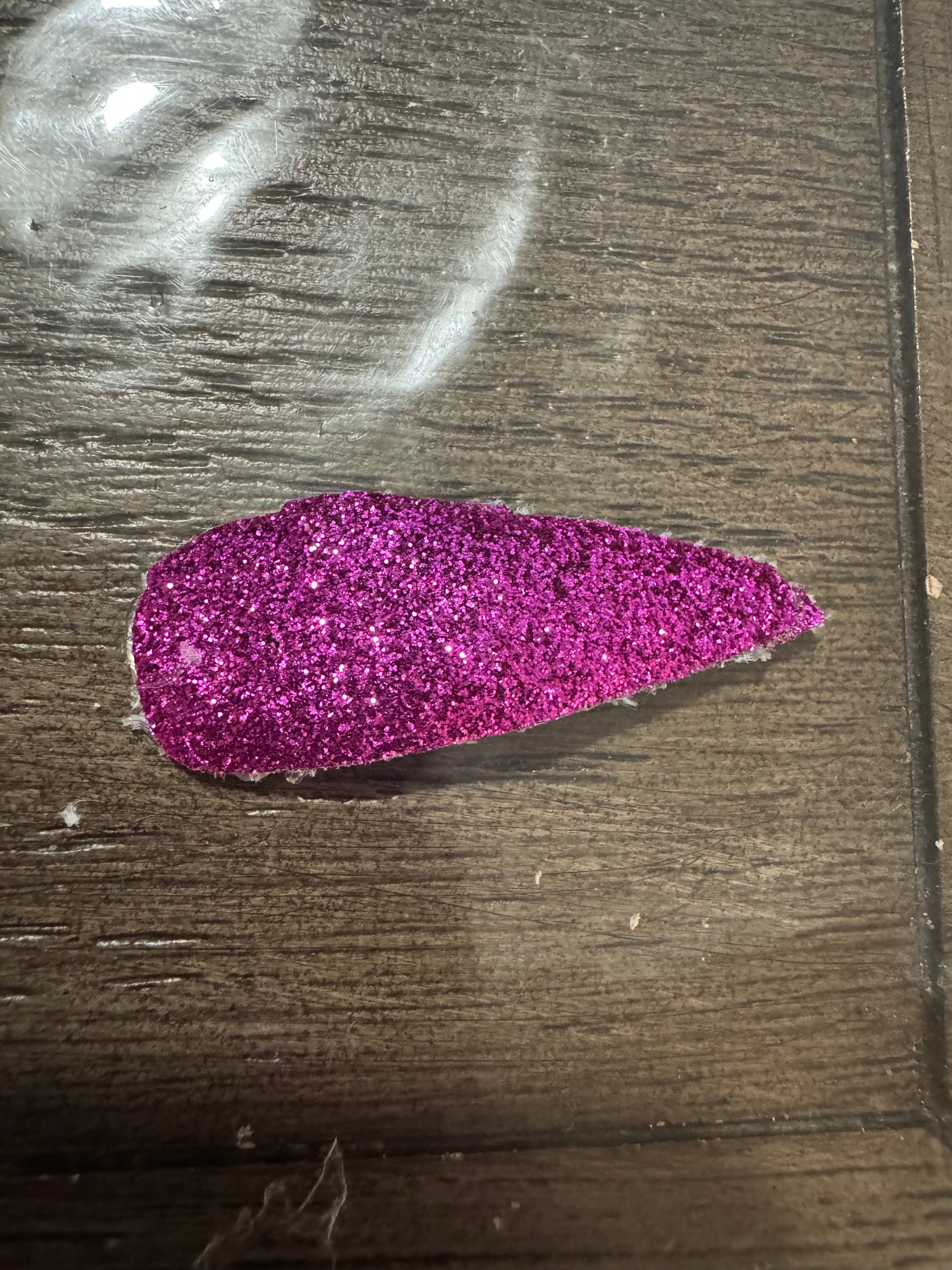 Purple glitter snap clip