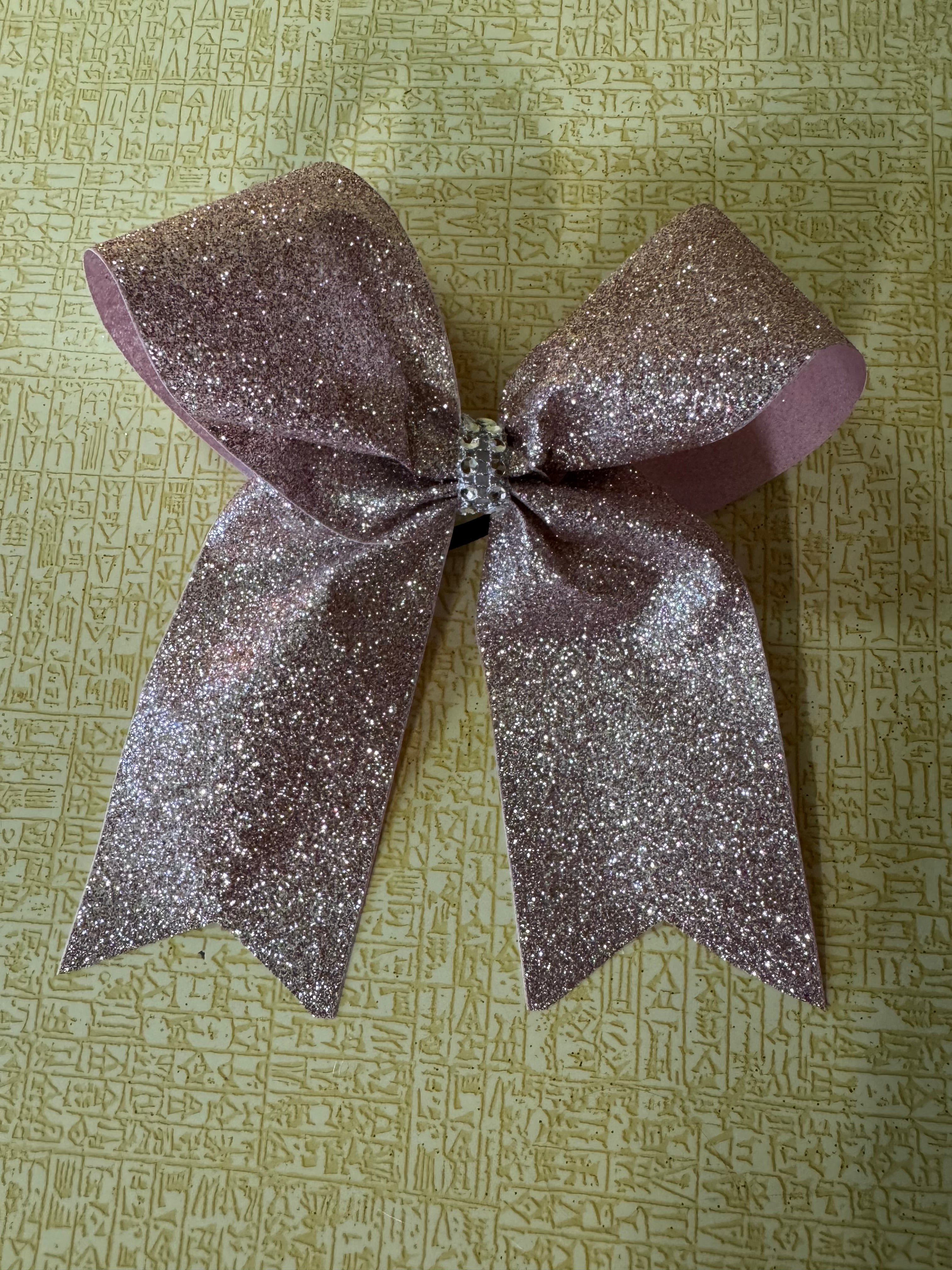 Baby pink cheer bow