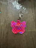 Pink mermaid butterfly Aldi keychain