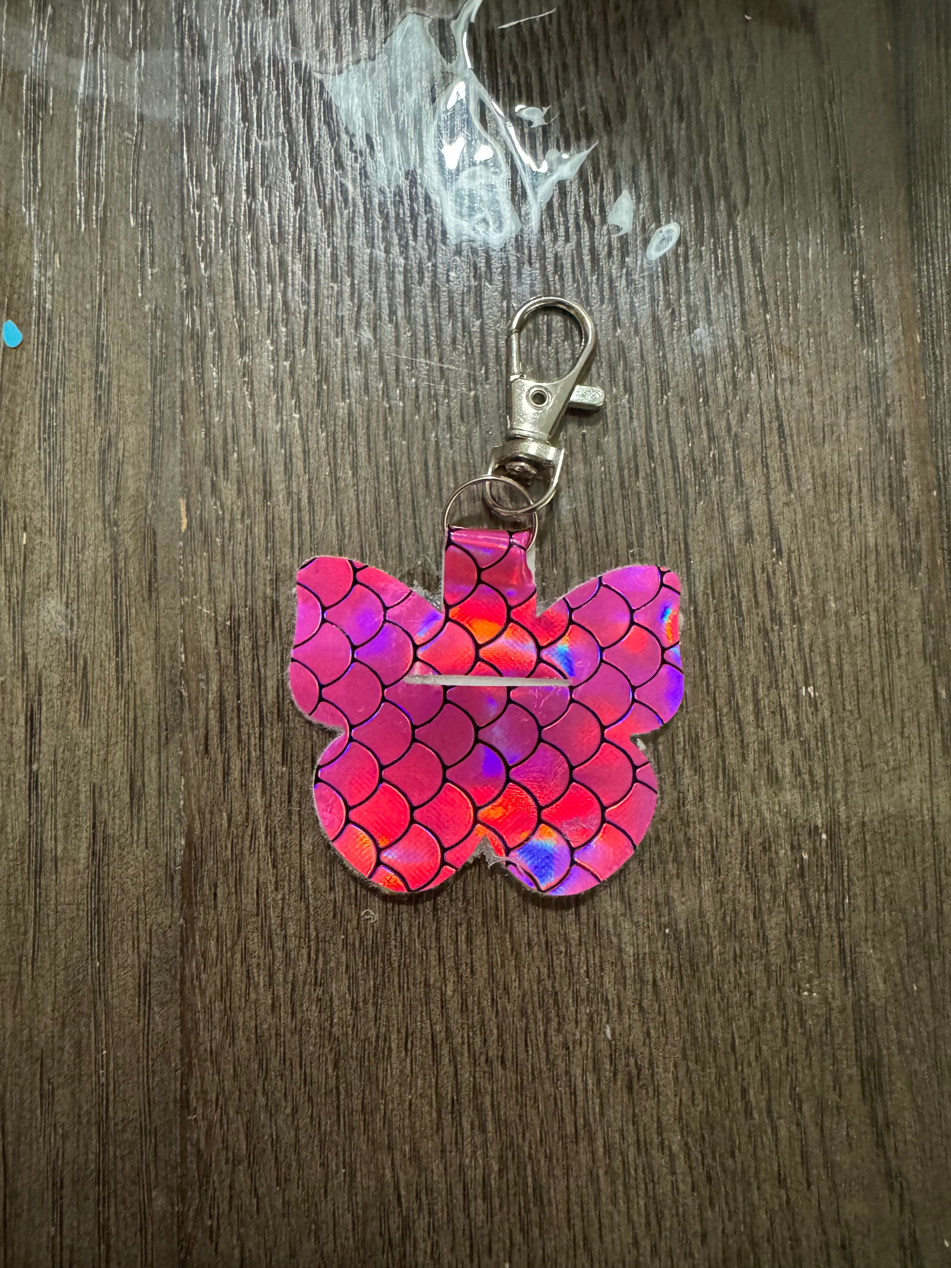 Pink mermaid butterfly Aldi keychain