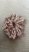 Coffee leopard scrunchie