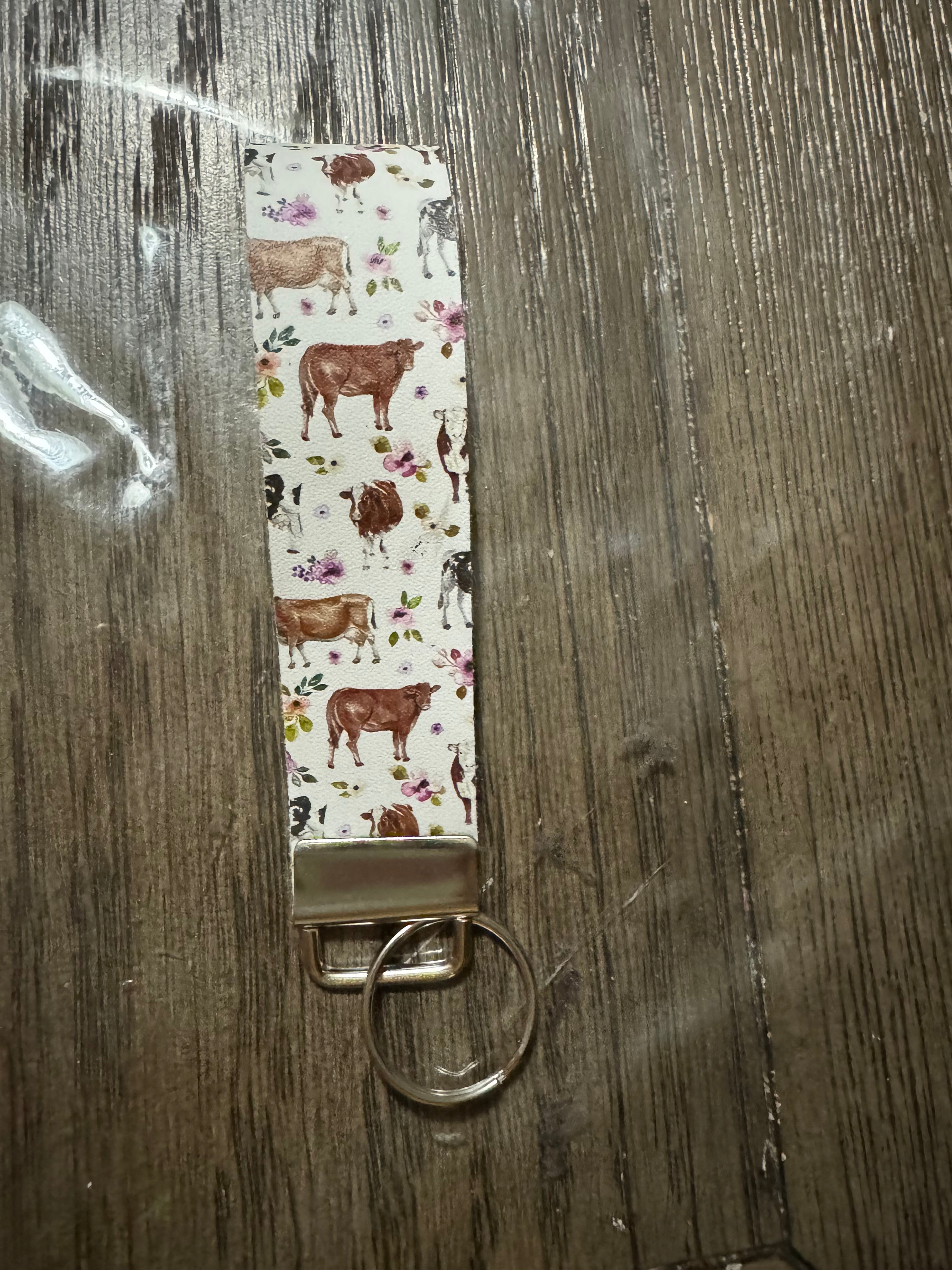 Cow keychain