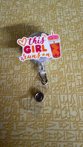 This girl runs badge reel