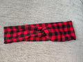 Buffalo plaid twisted headband child
