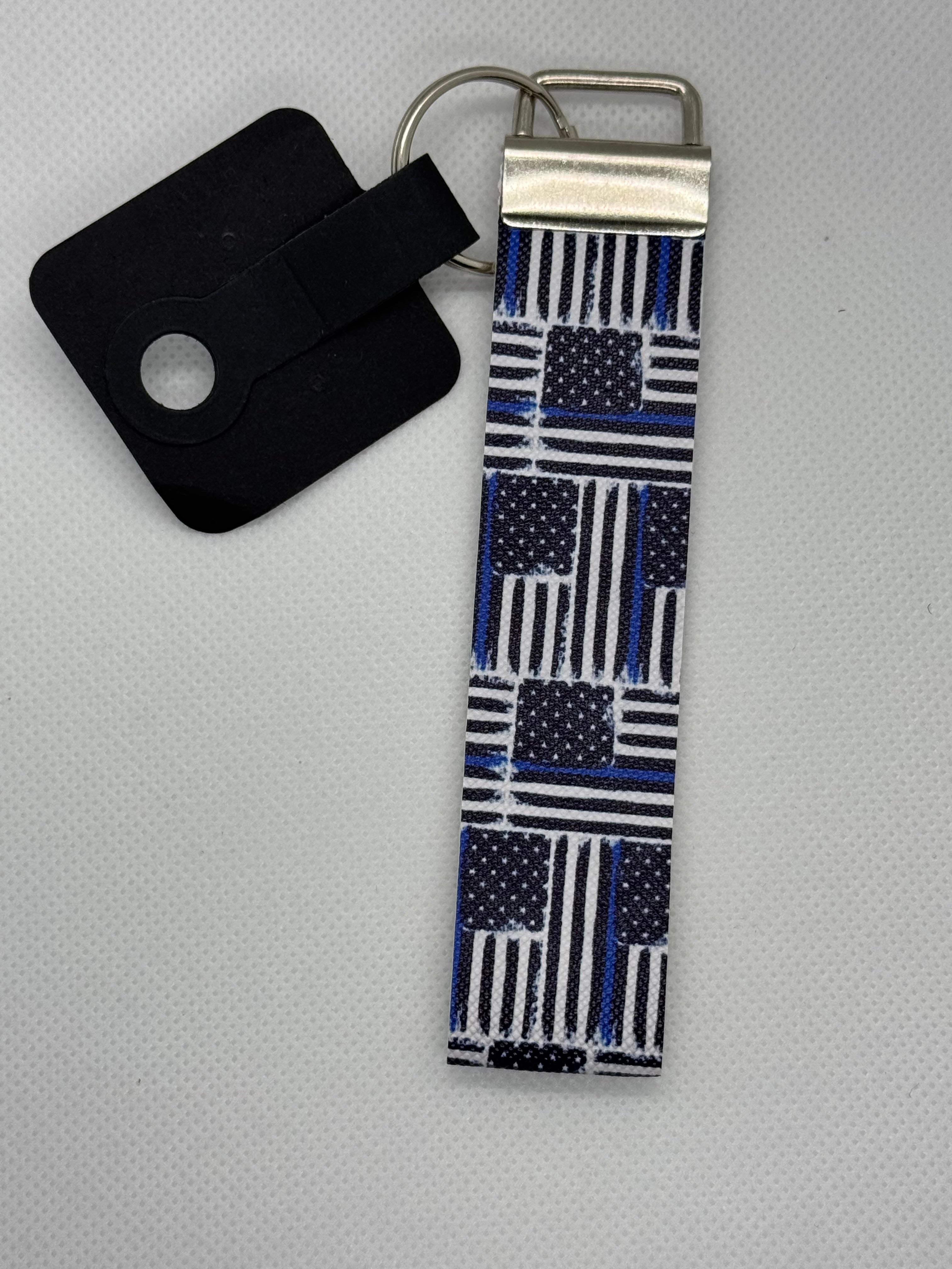 Back the blue keychain