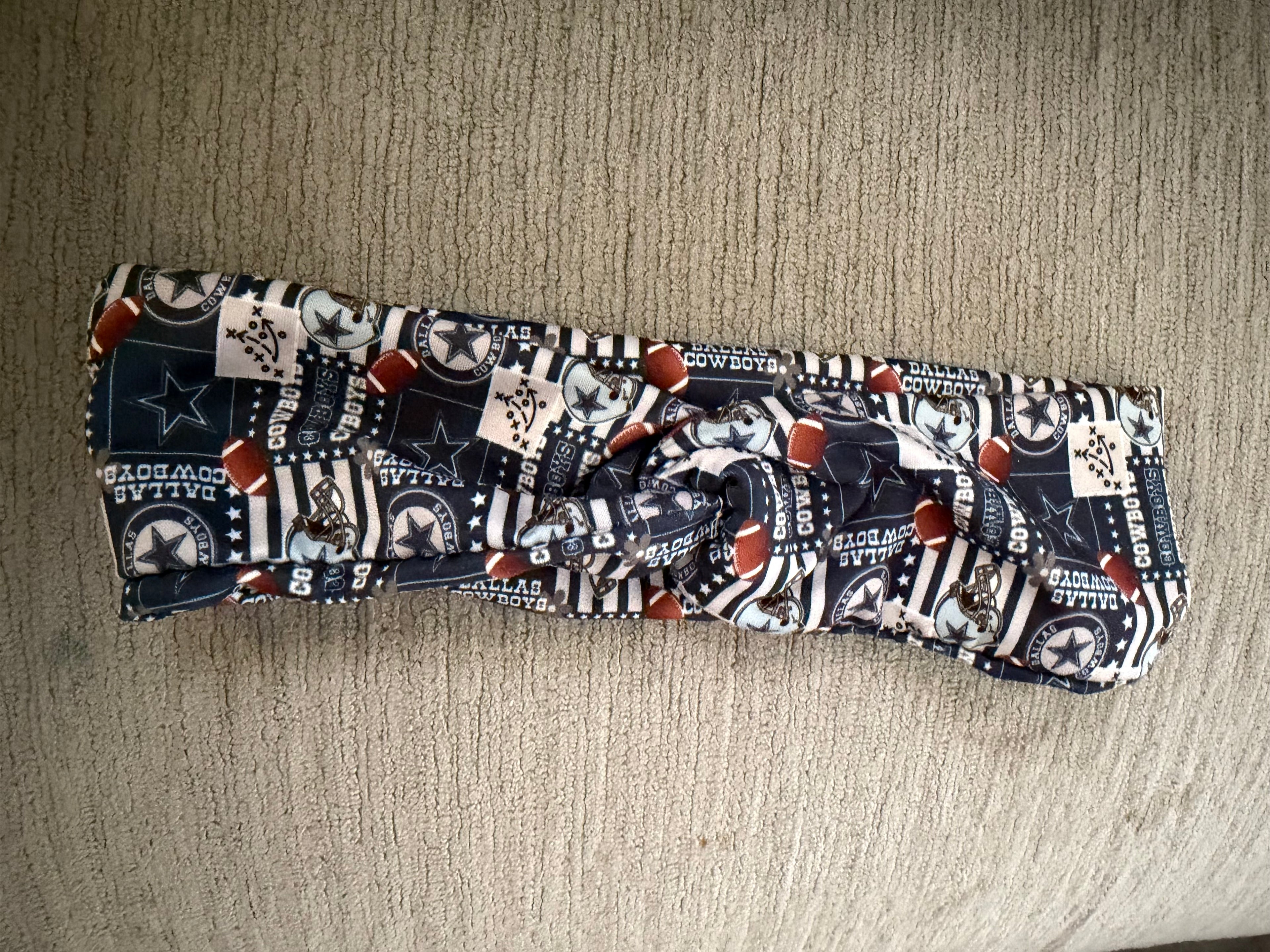 Football star blue twisted headband child