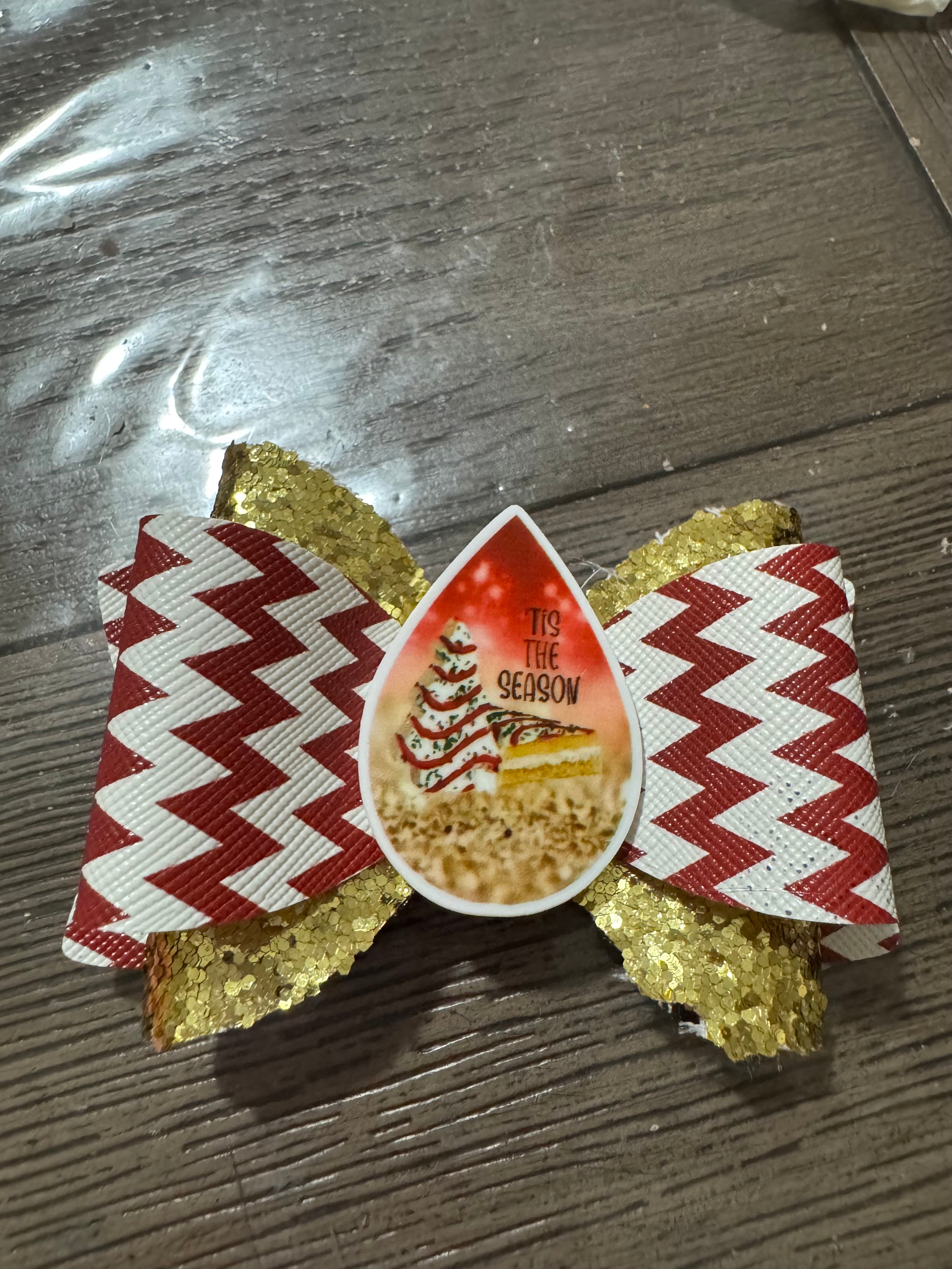 Christmas tree bow clip