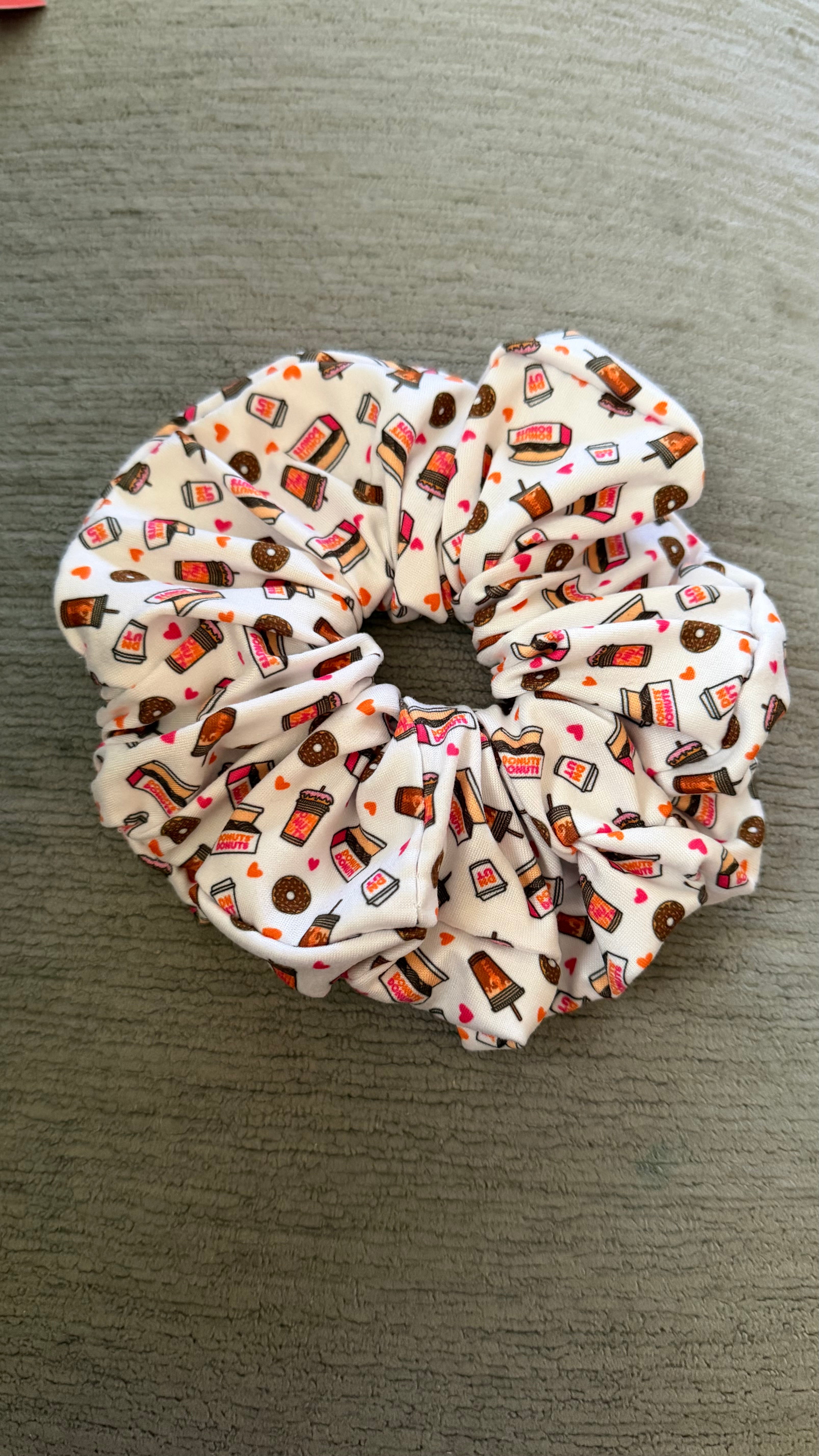 Doughnut and coffee scrunchie