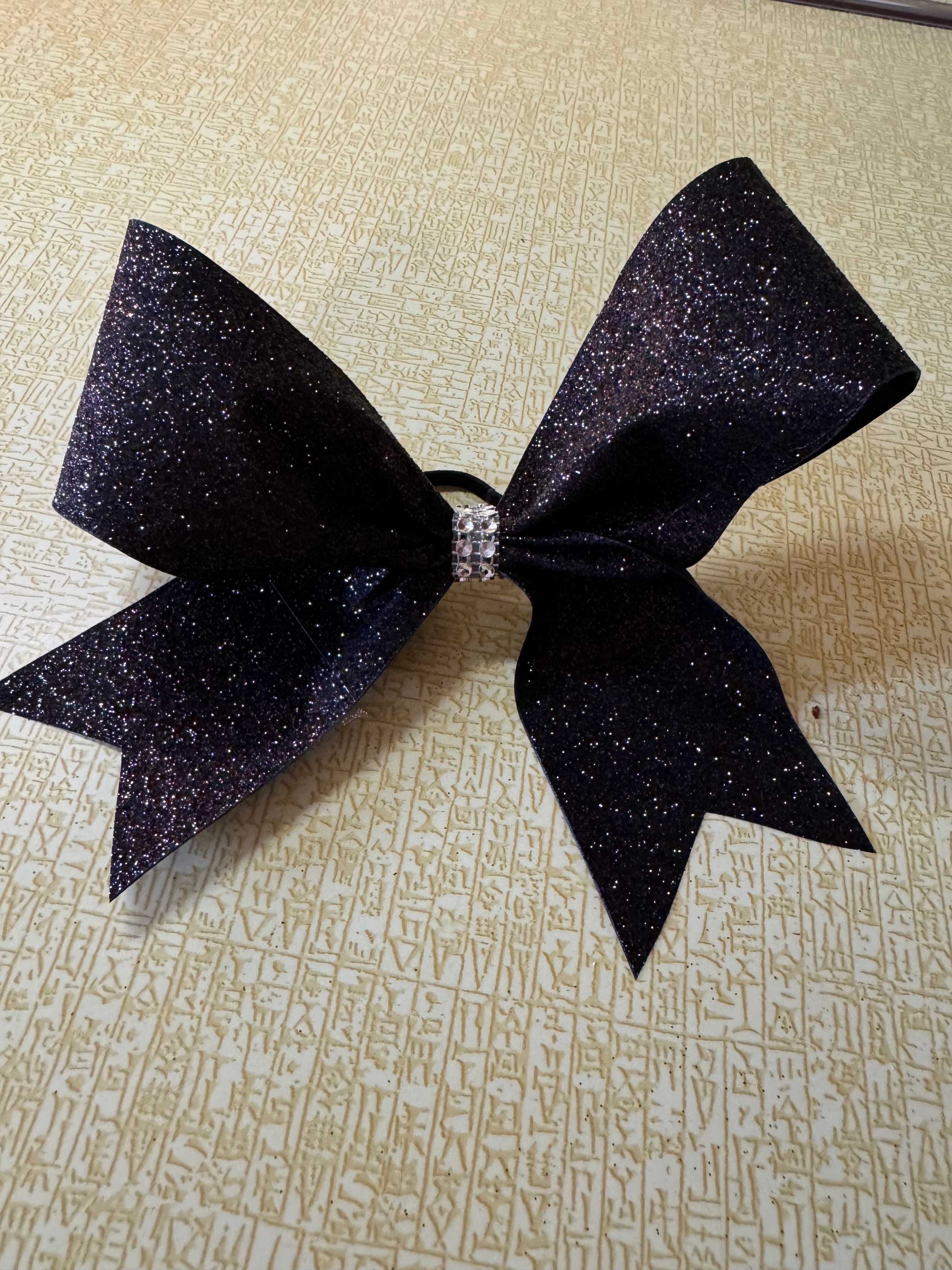 Black cheer bow