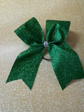 Green cheer bow
