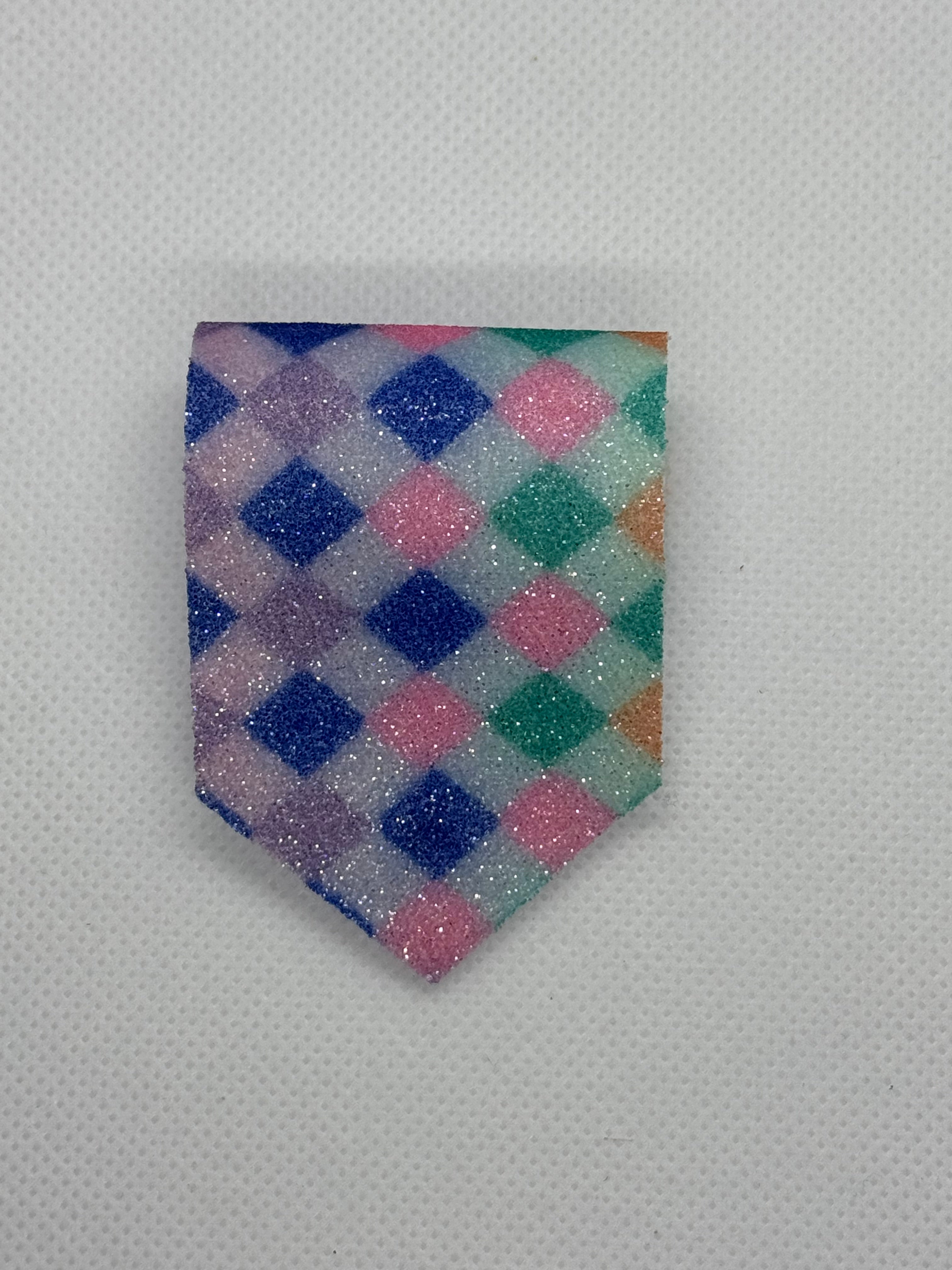 Checkered glitter bookmark