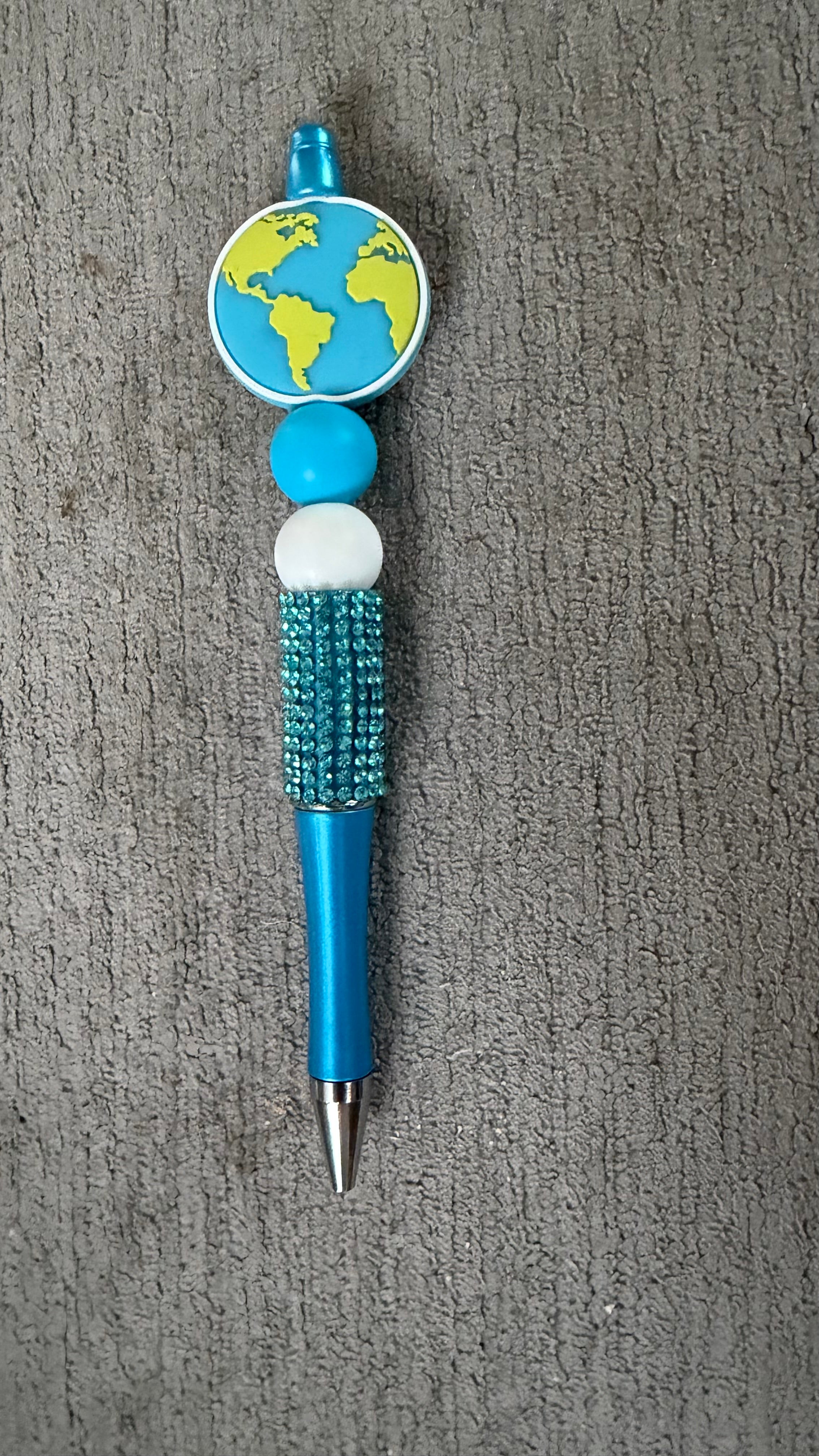 Earth rhinestone pen