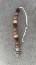 Brown gradient pacifier clip