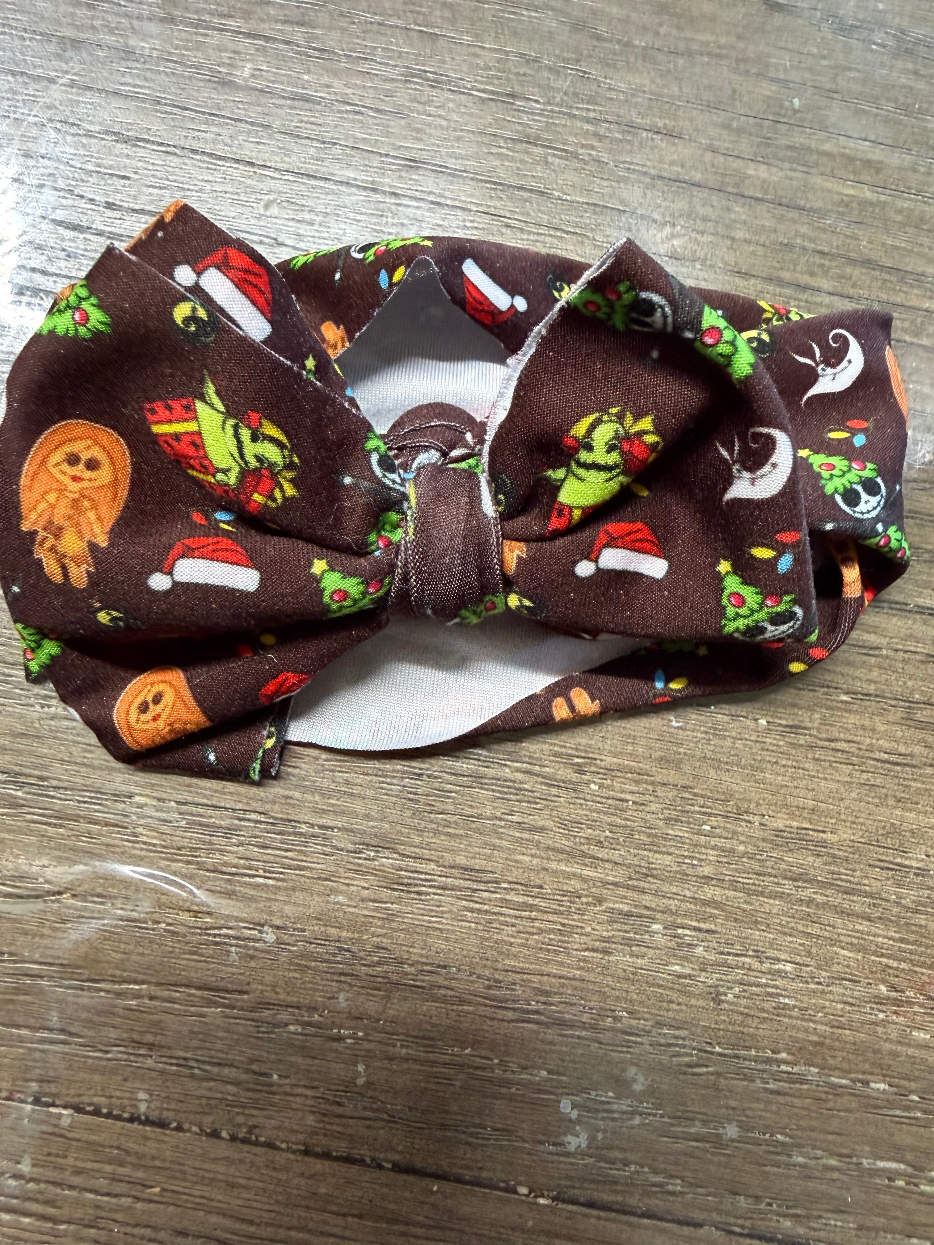 Nightmare Christmas head wrap  6-12 months
