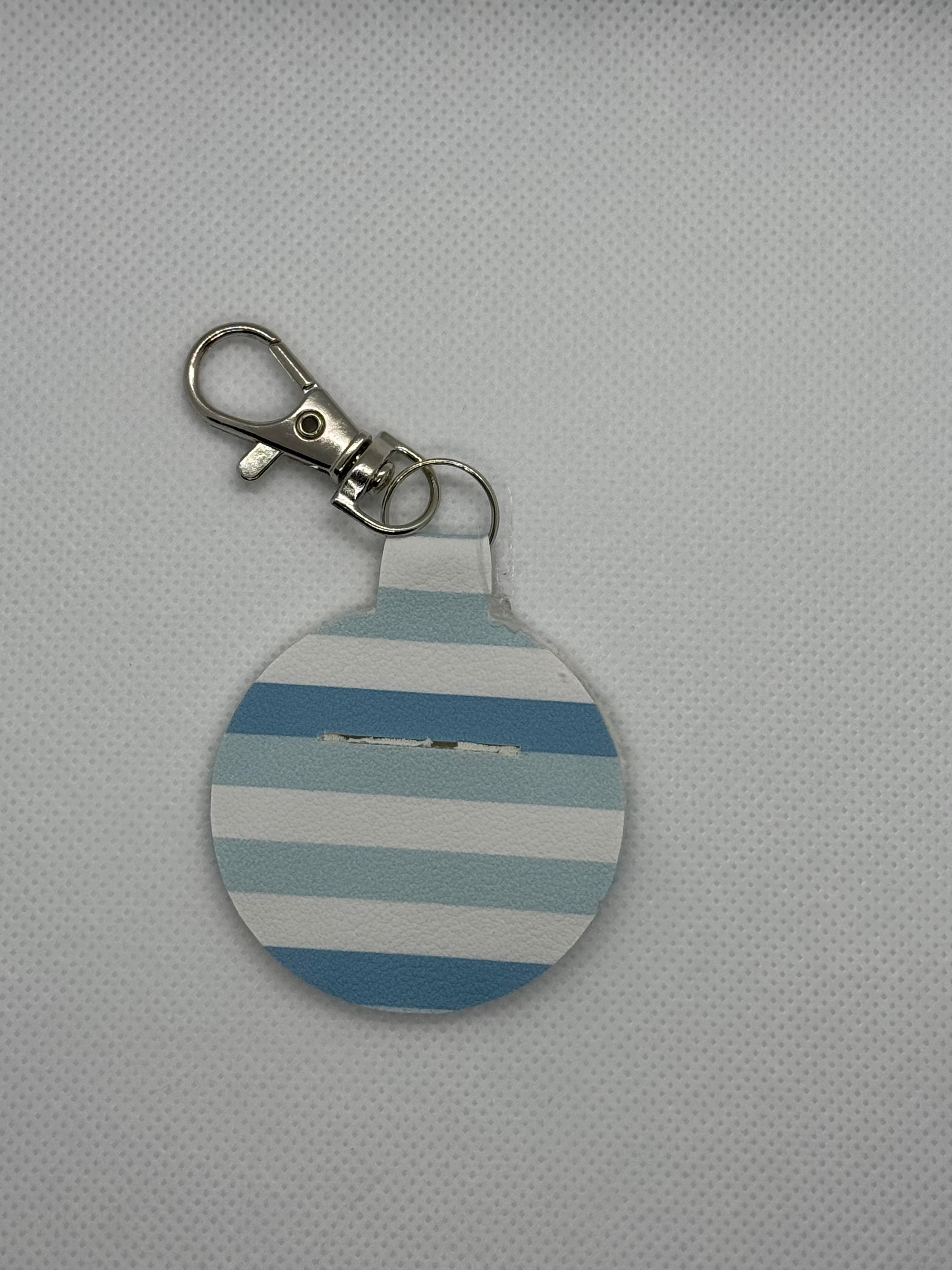 Blue stripe Aldi quarter holder