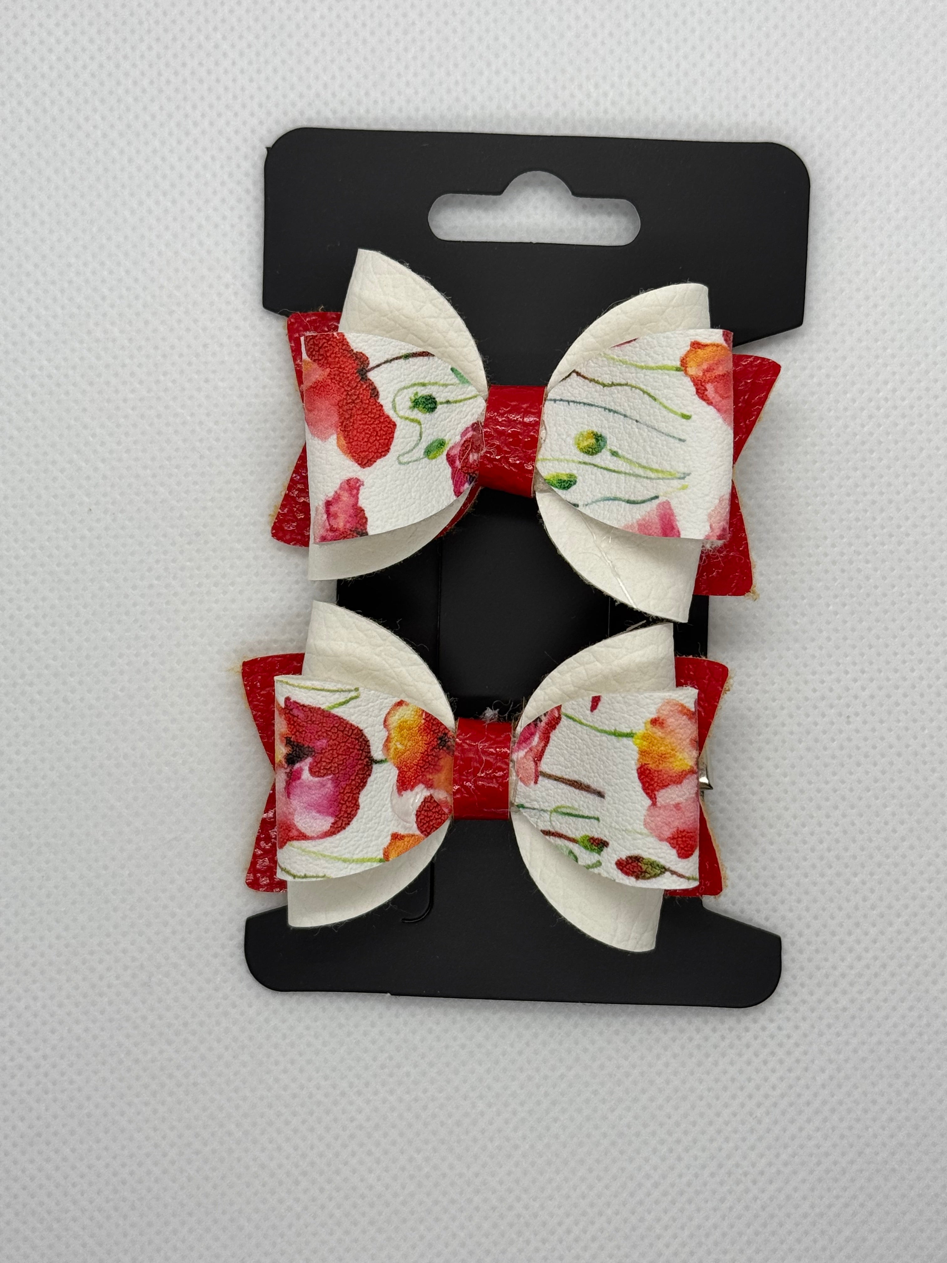 Red floral piggy set