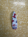 Red white and bow snap clip