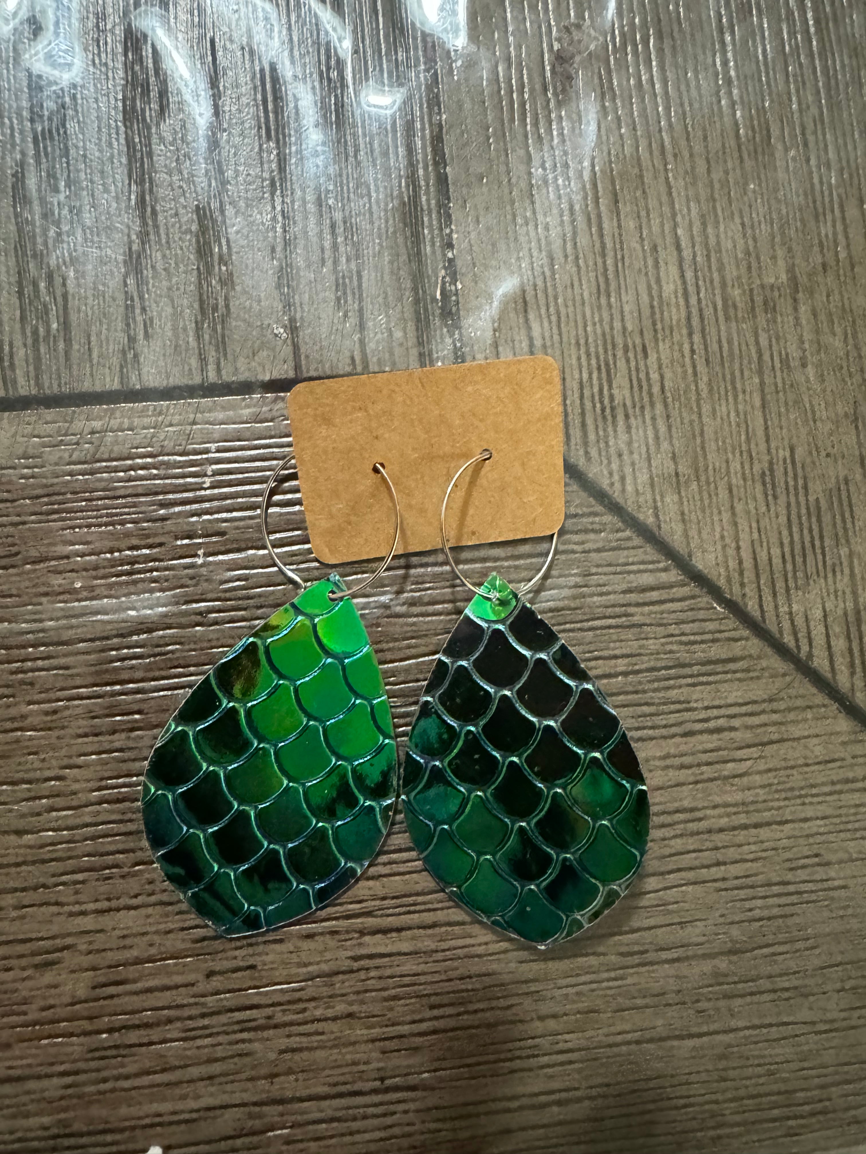 Mermaid hoop earrings