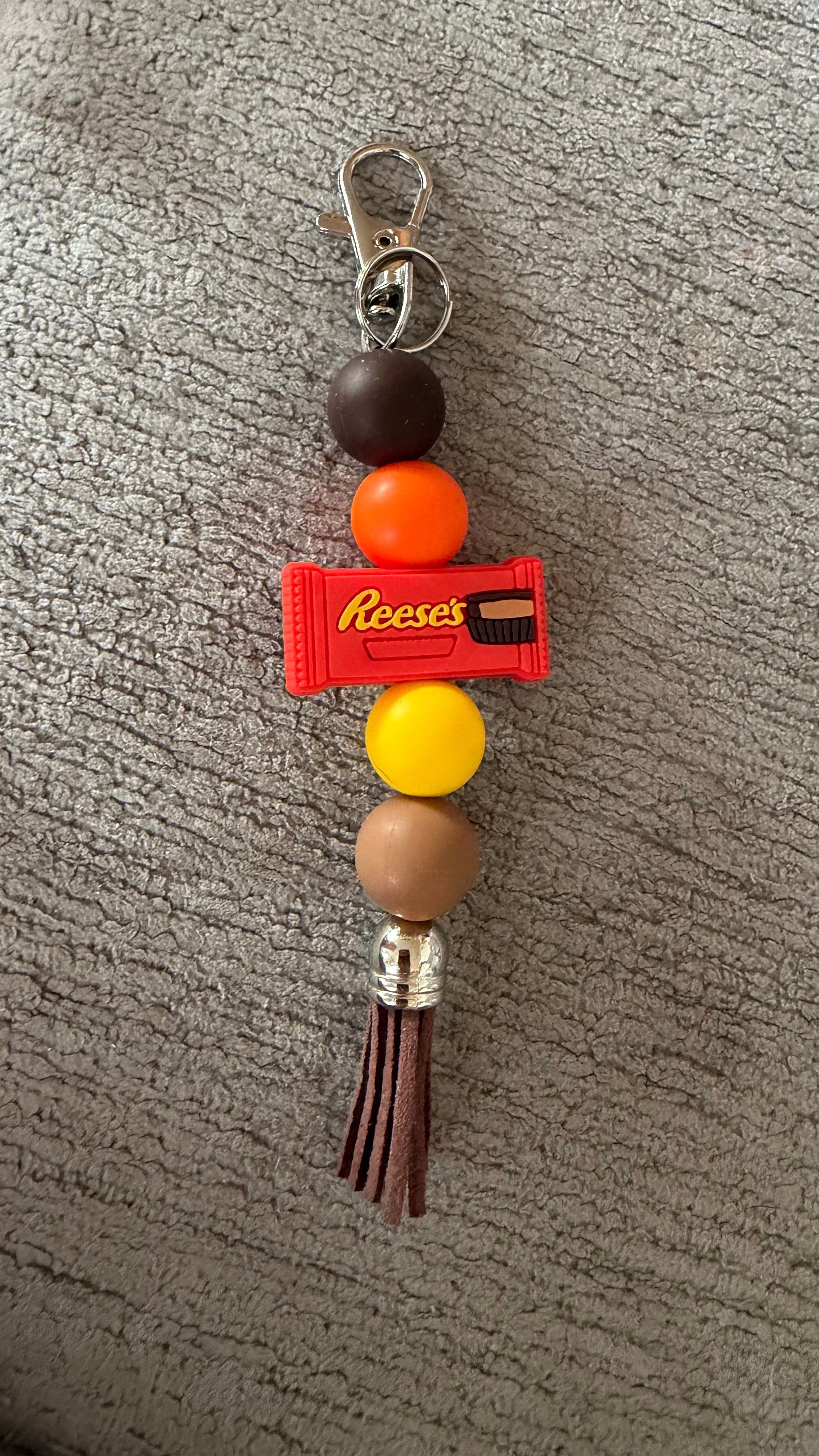 Chocolate peanut butter keychain