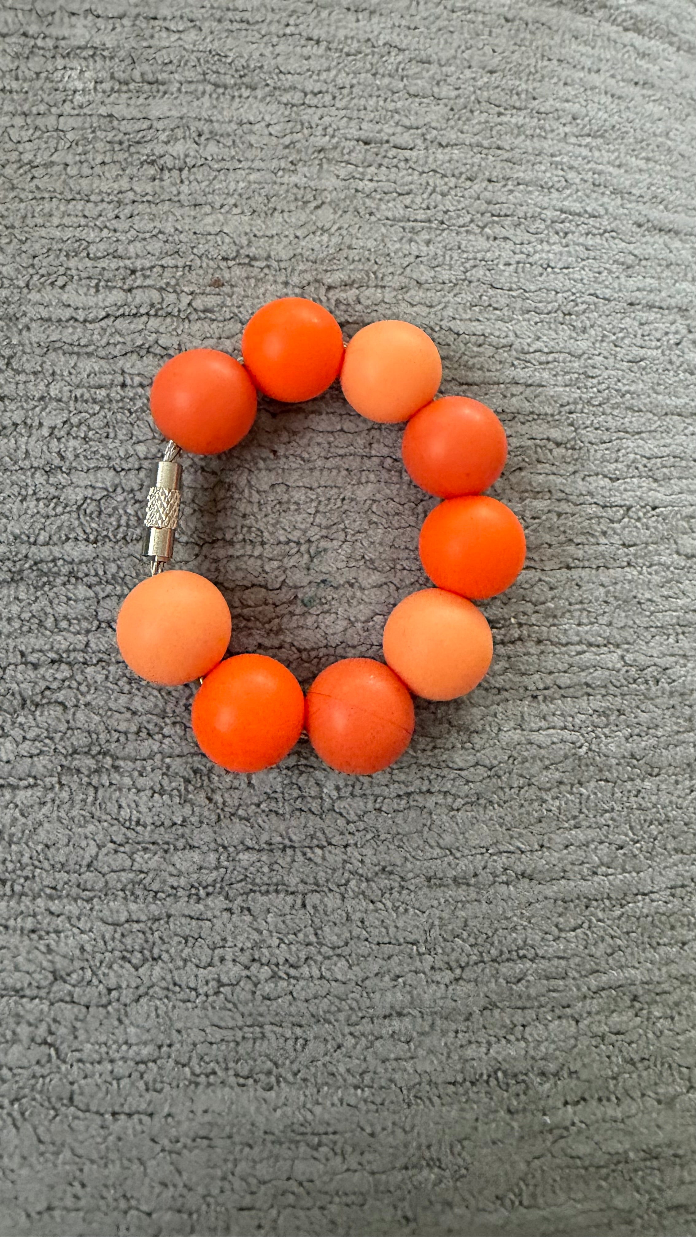 Orange ombré cup charm