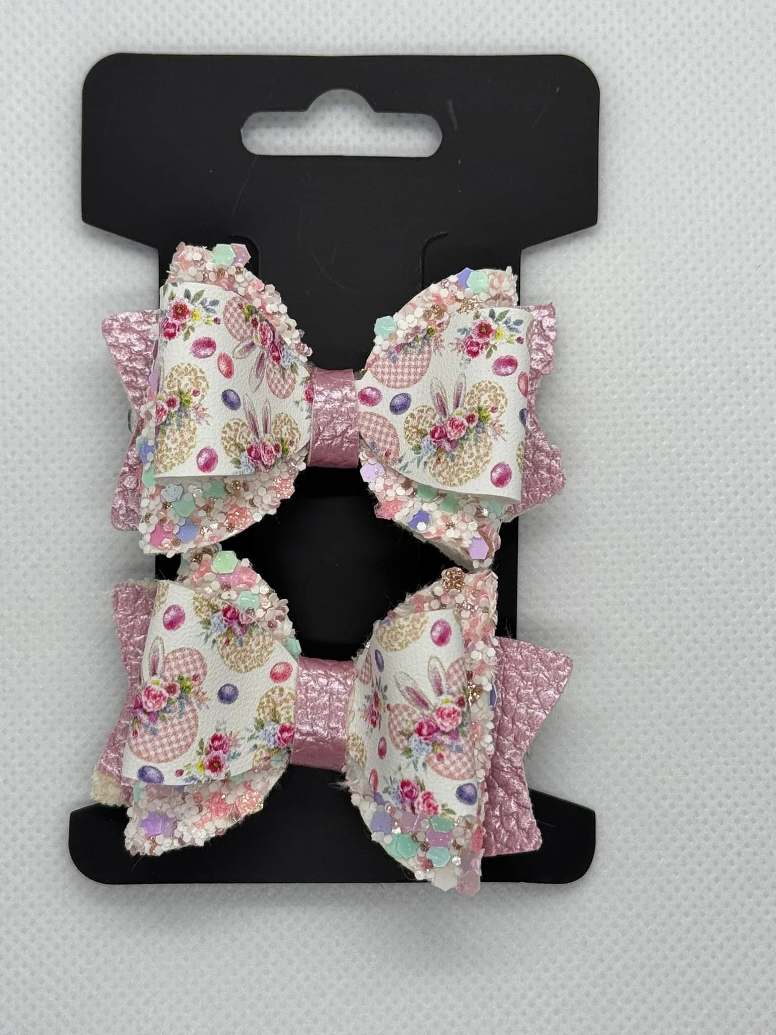 Easter piggy bow set