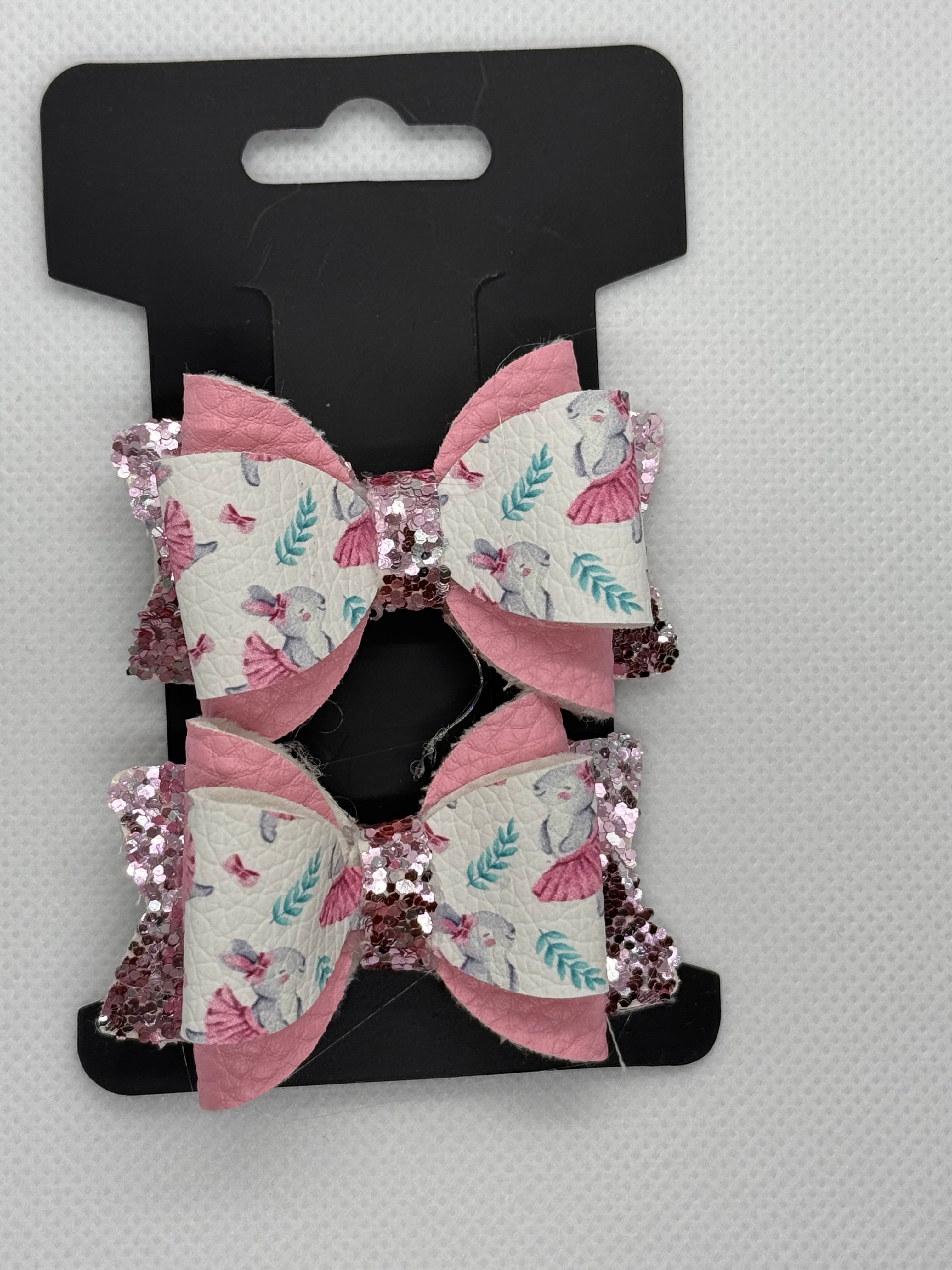 Tutu bunny piggy bow set
