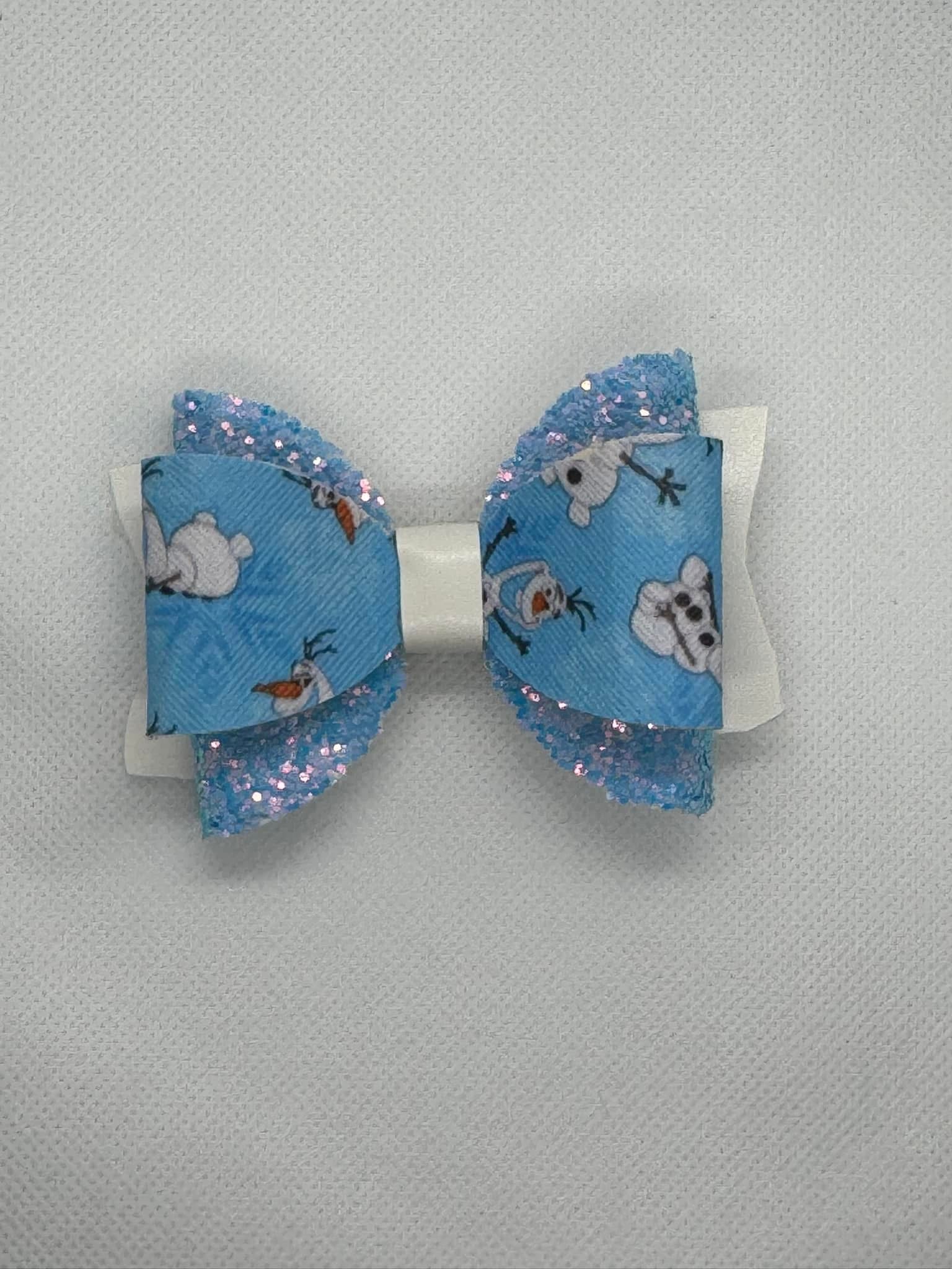 Snowman bow clip