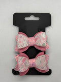 Pink Easter bunny piggy set
